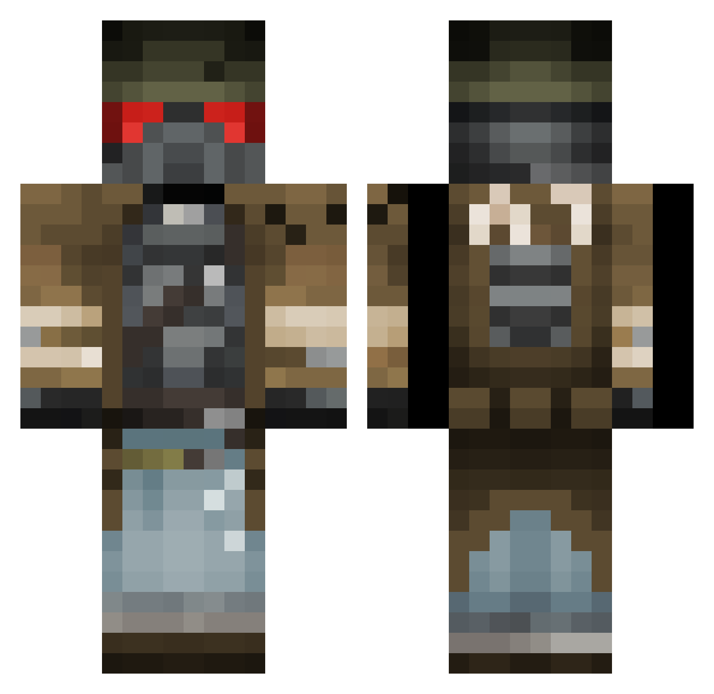 BOB_DJ Minecraft skin, front and back view