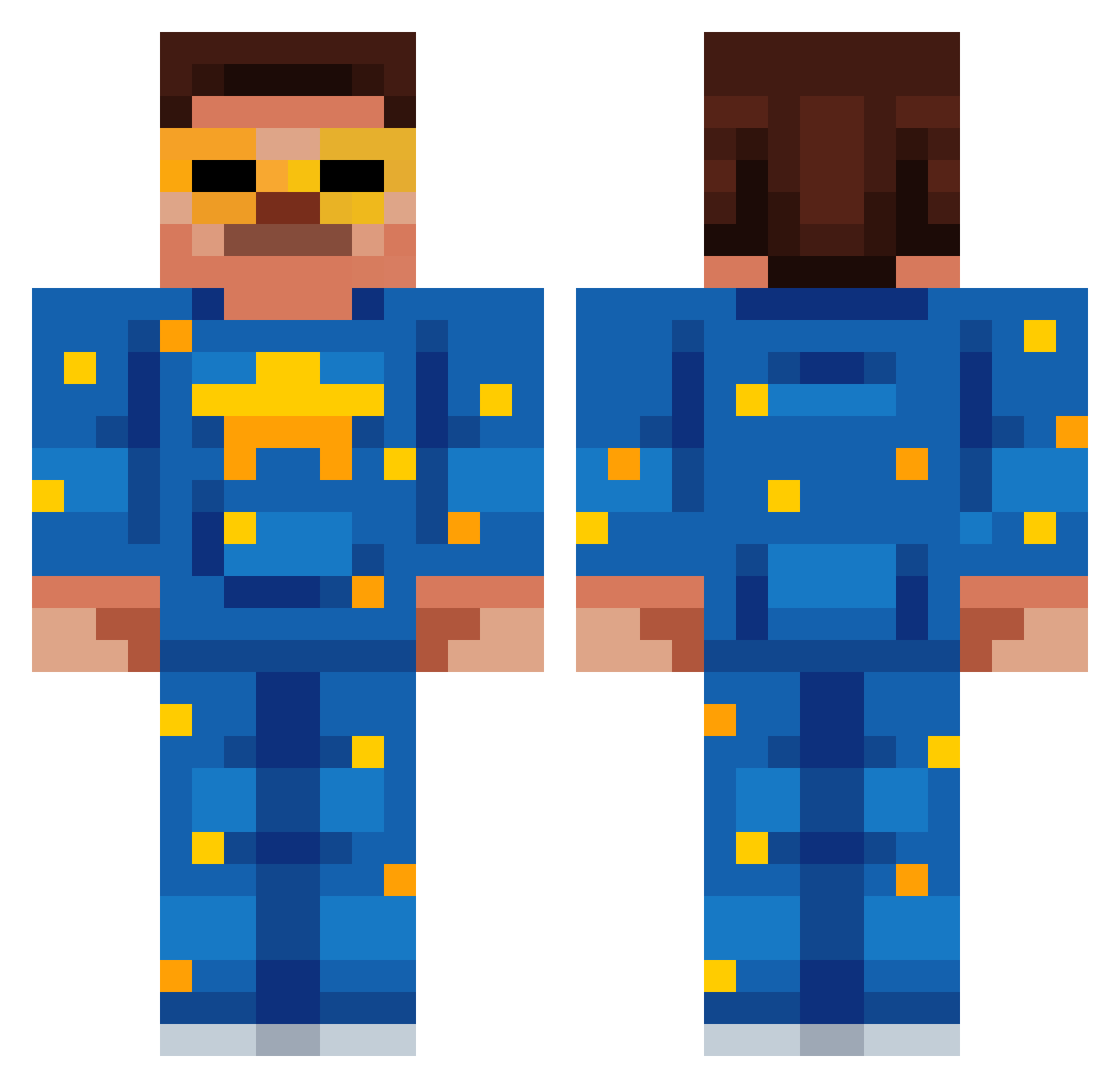 rubensito1402 Minecraft skin, front and back view