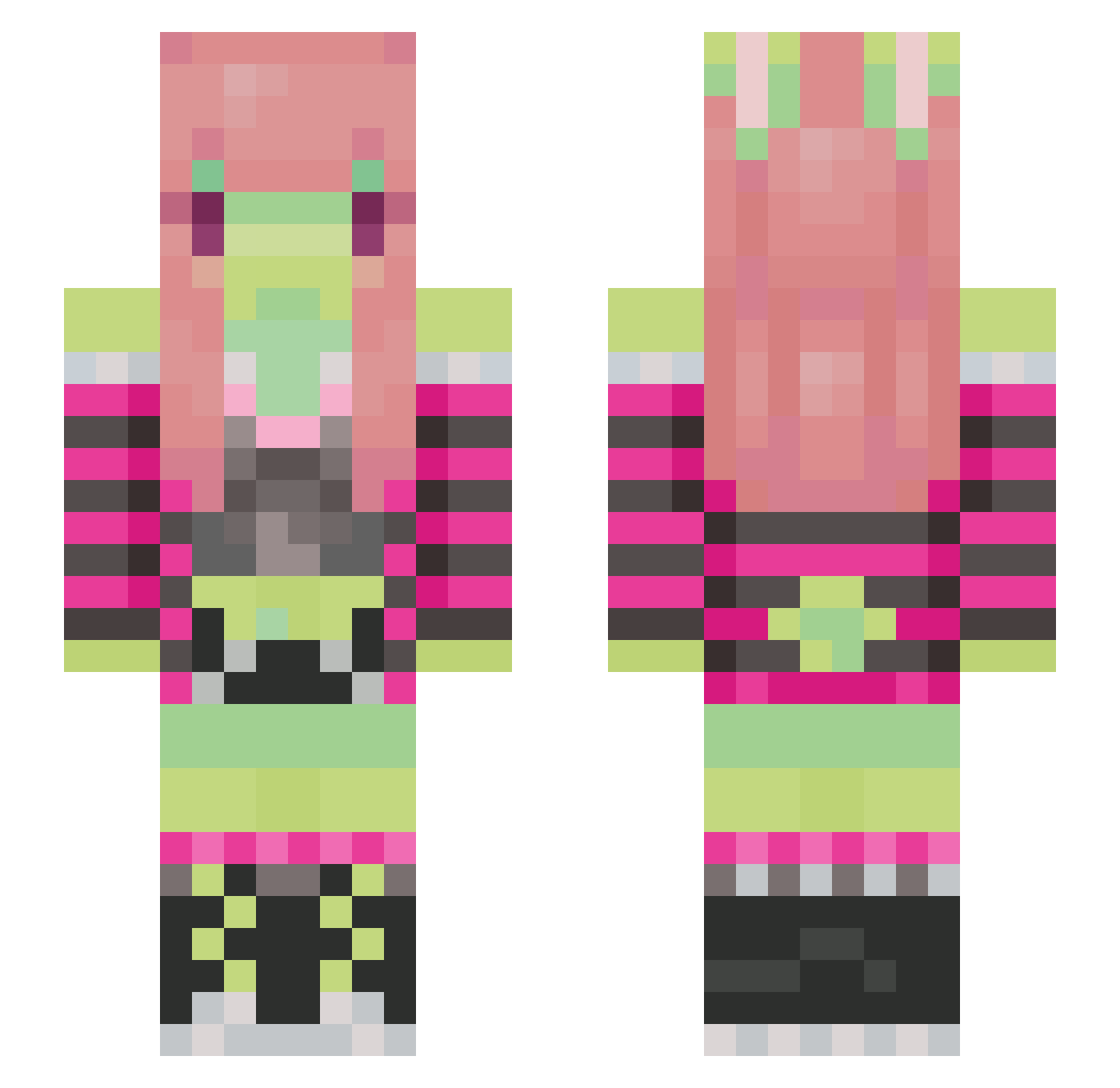 rodrickruled Minecraft skin, front and back view