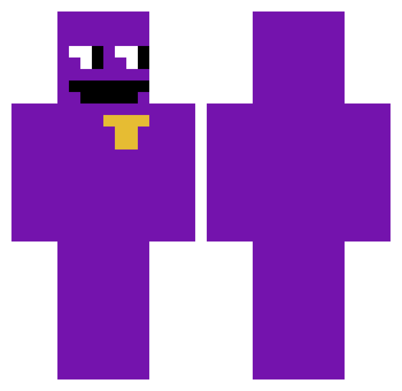 PoomPkiin Minecraft skin, front and back view