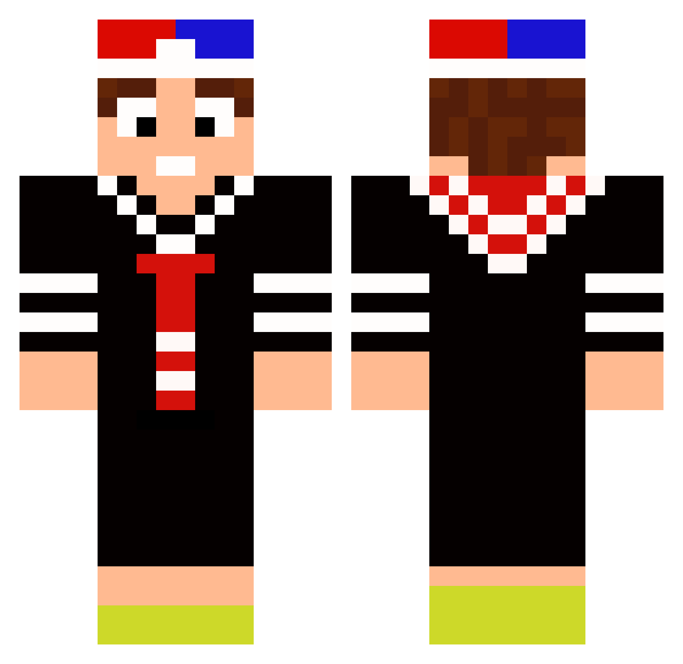 euSlowll Minecraft skin, front and back view