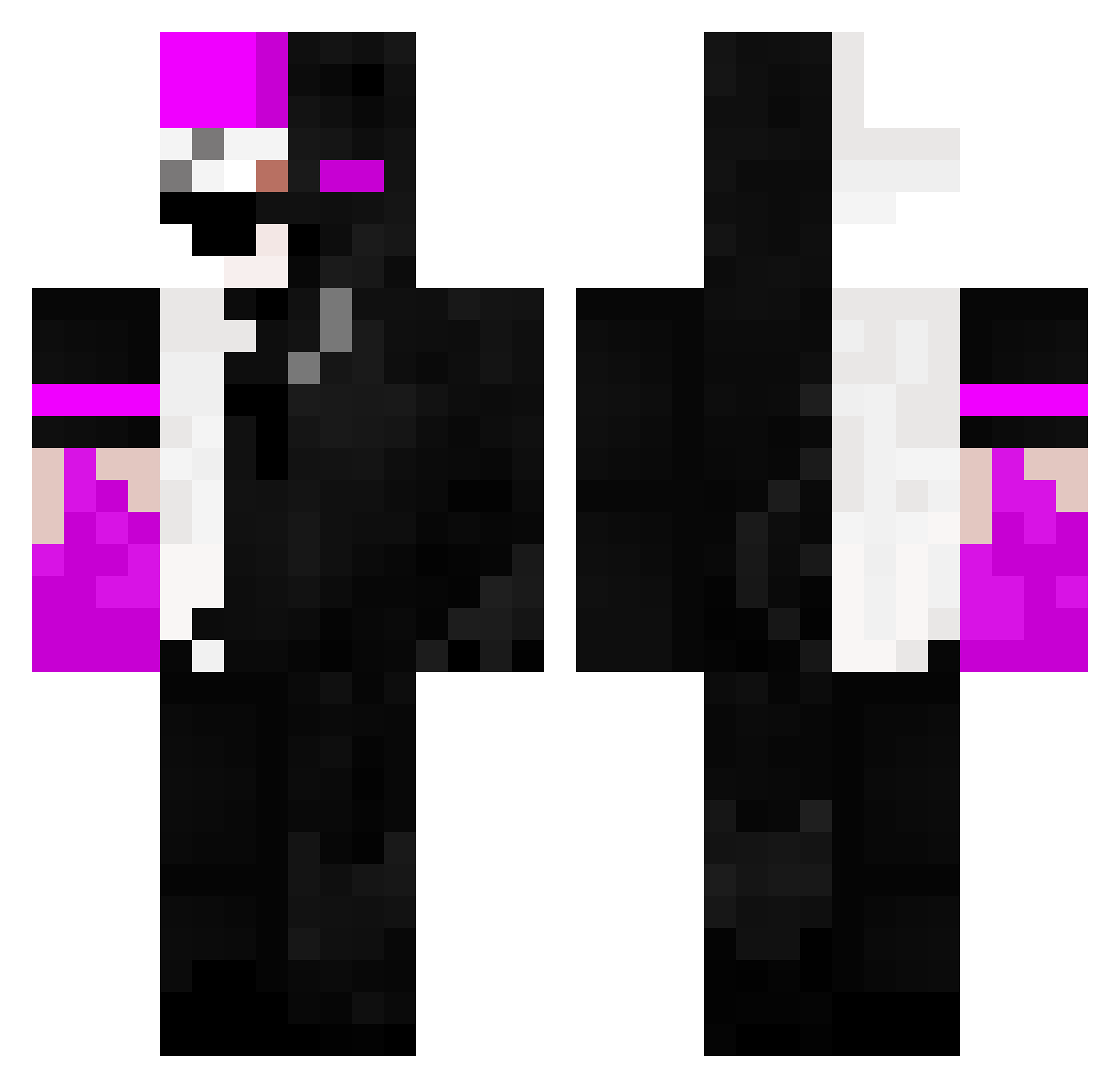 z762 Minecraft skin, front and back view
