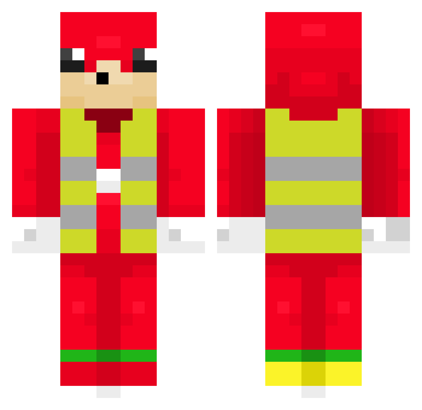 vdhx Minecraft skin, front and back view
