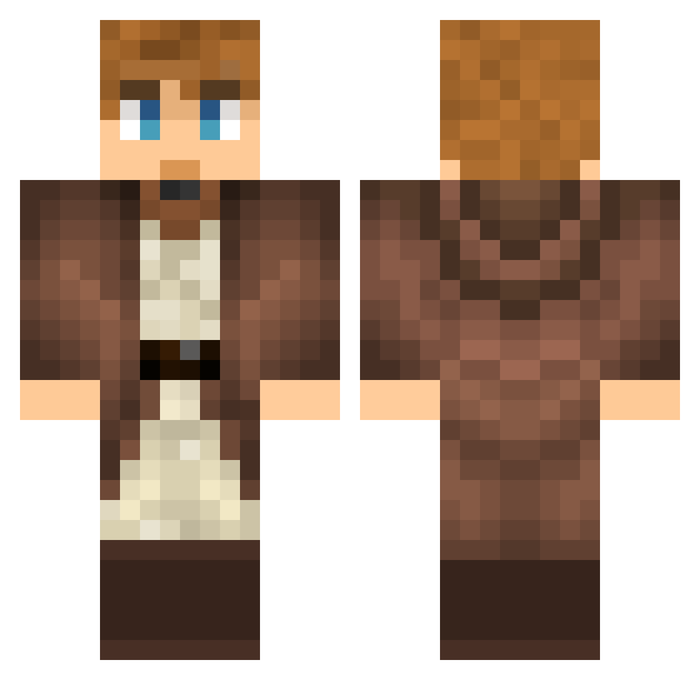 Seaballz Minecraft skin, front and back view
