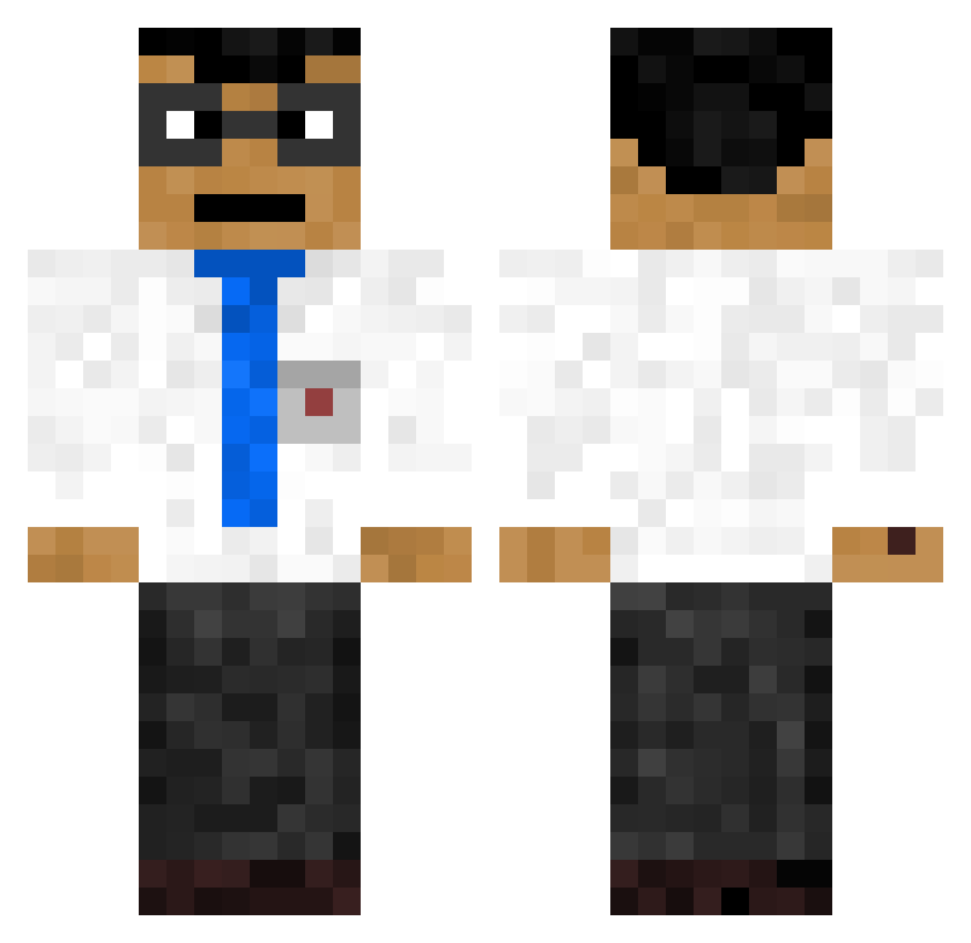 Gojjo0421 Minecraft skin, front and back view