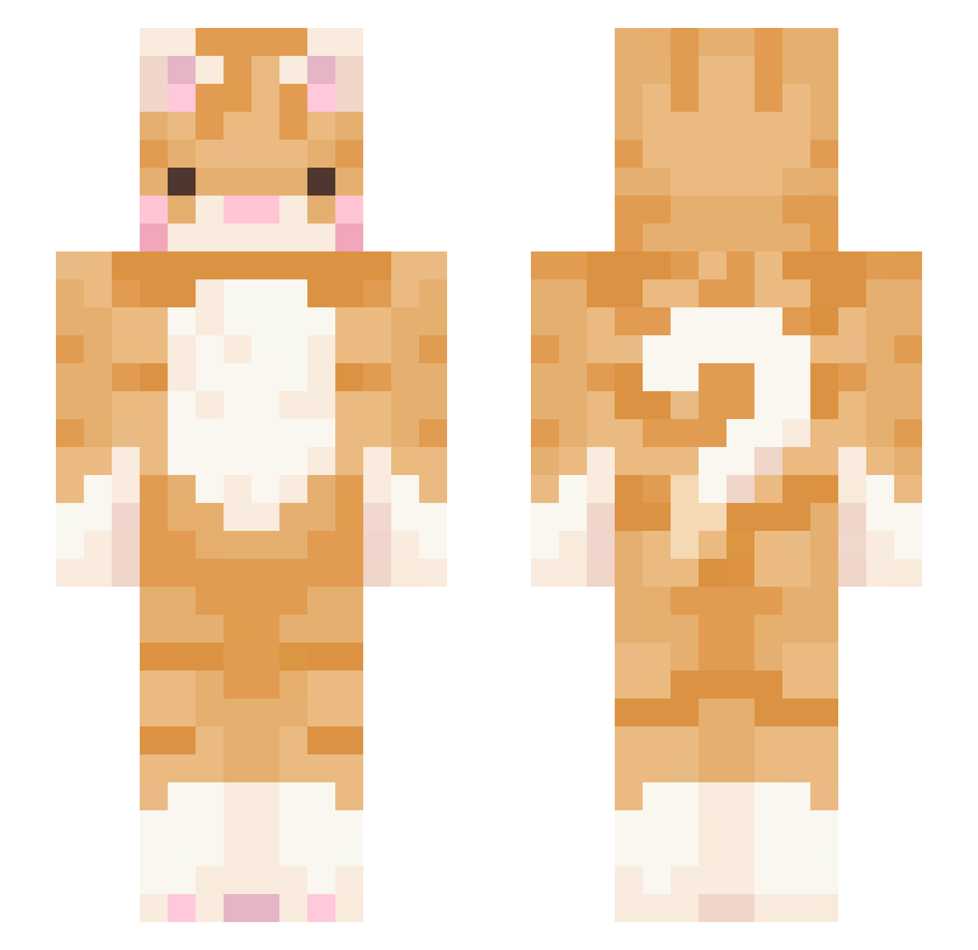 sozzi Minecraft skin, front and back view