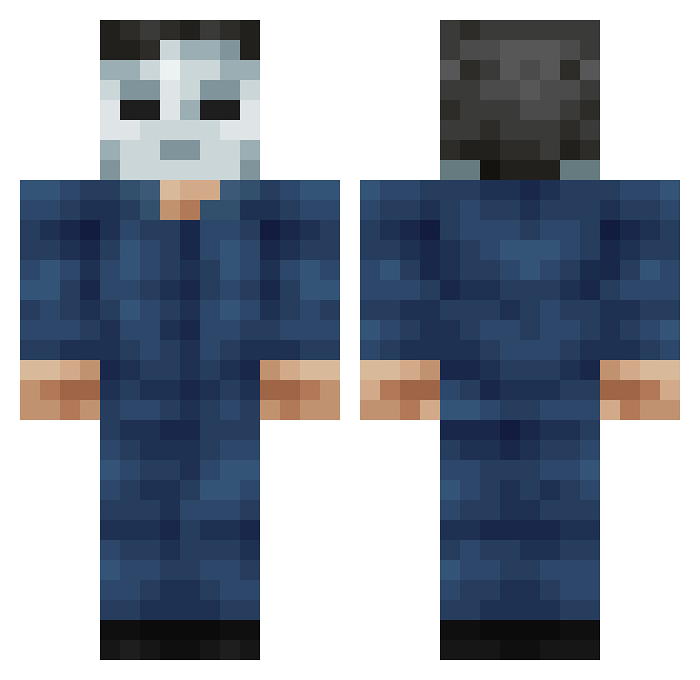 Hsieen Minecraft skin, front and back view