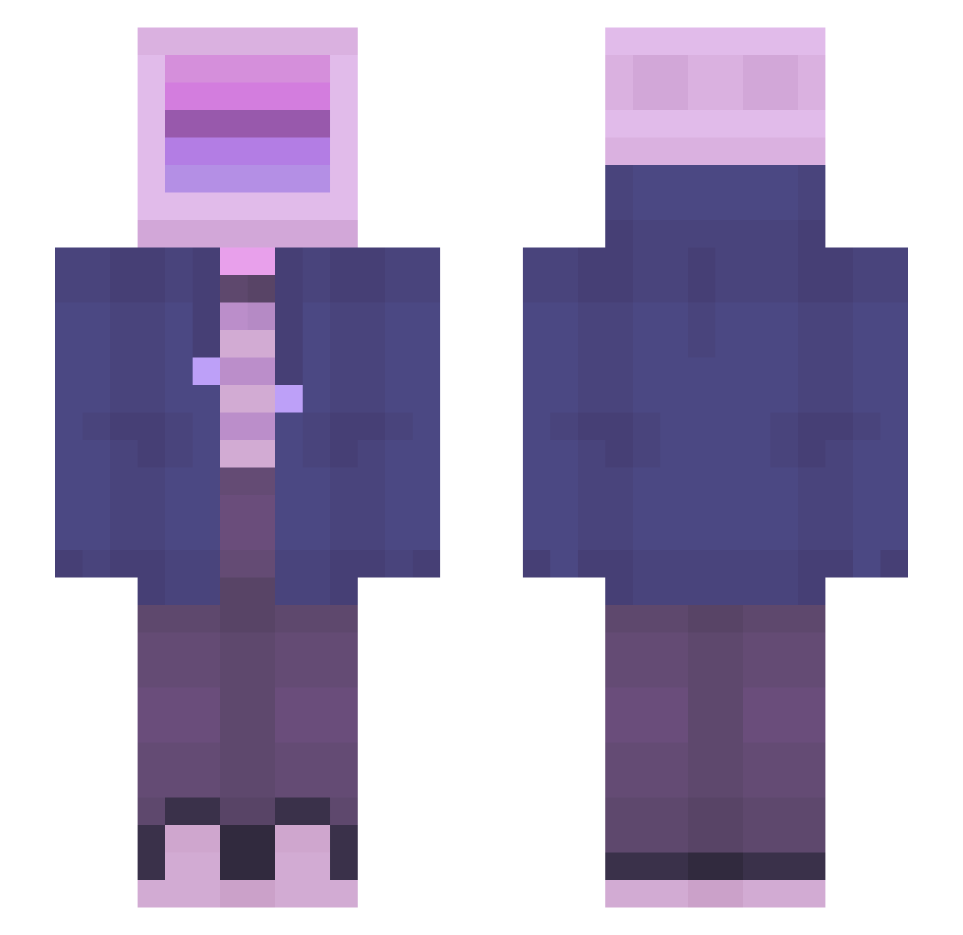 Bachar_ Minecraft skin, front and back view