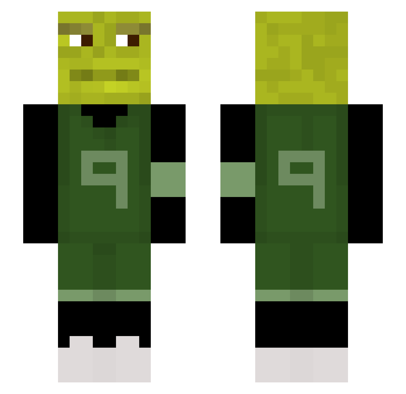 SovereignArc1 Minecraft skin, front and back view