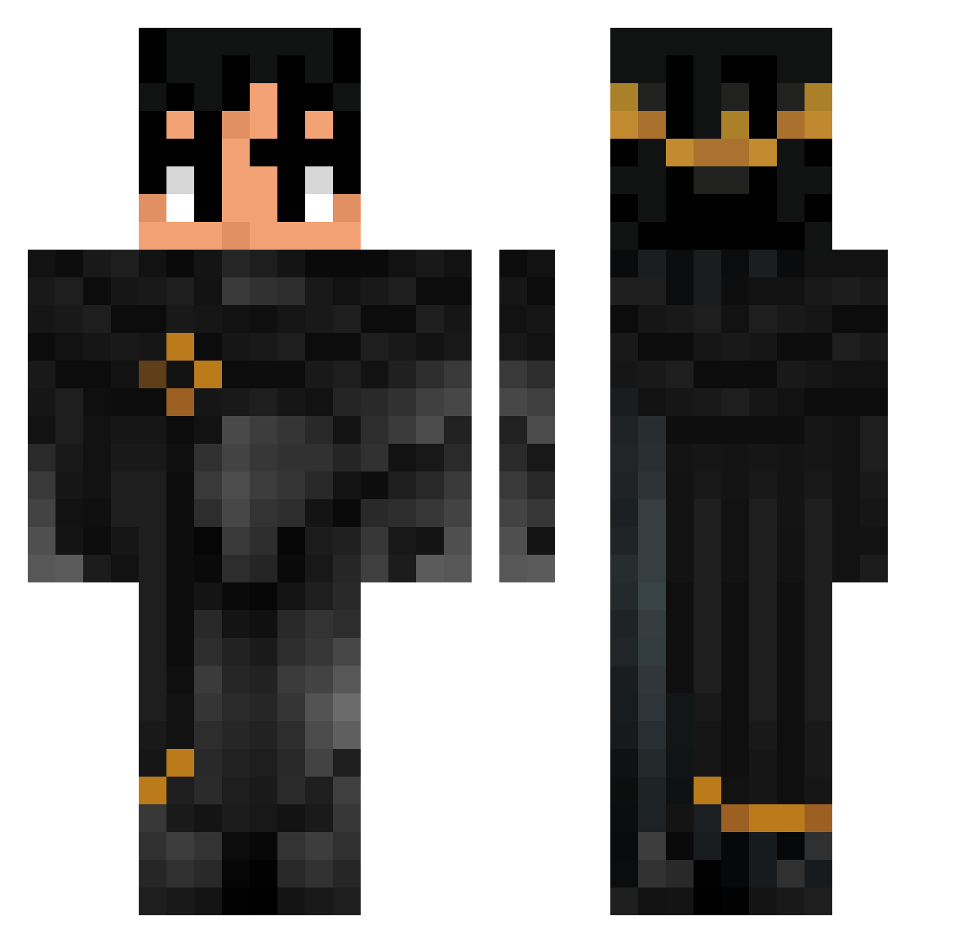BinaerAchim_101 Minecraft skin, front and back view