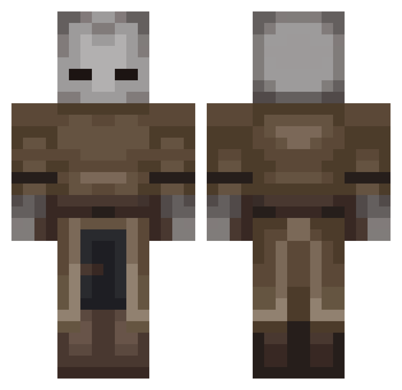 KmanBman Minecraft skin, front and back view
