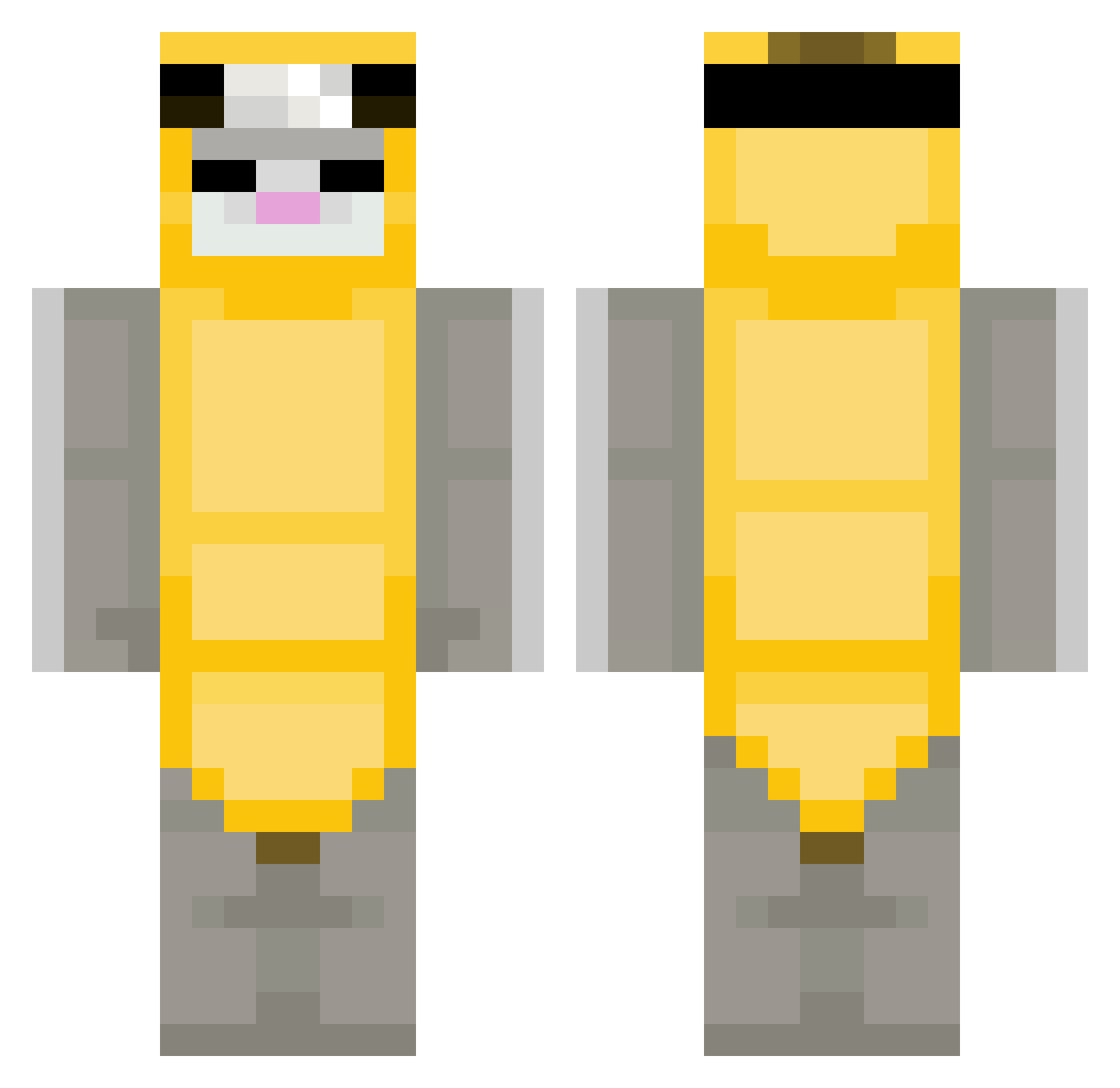 77Lu15 Minecraft skin, front and back view