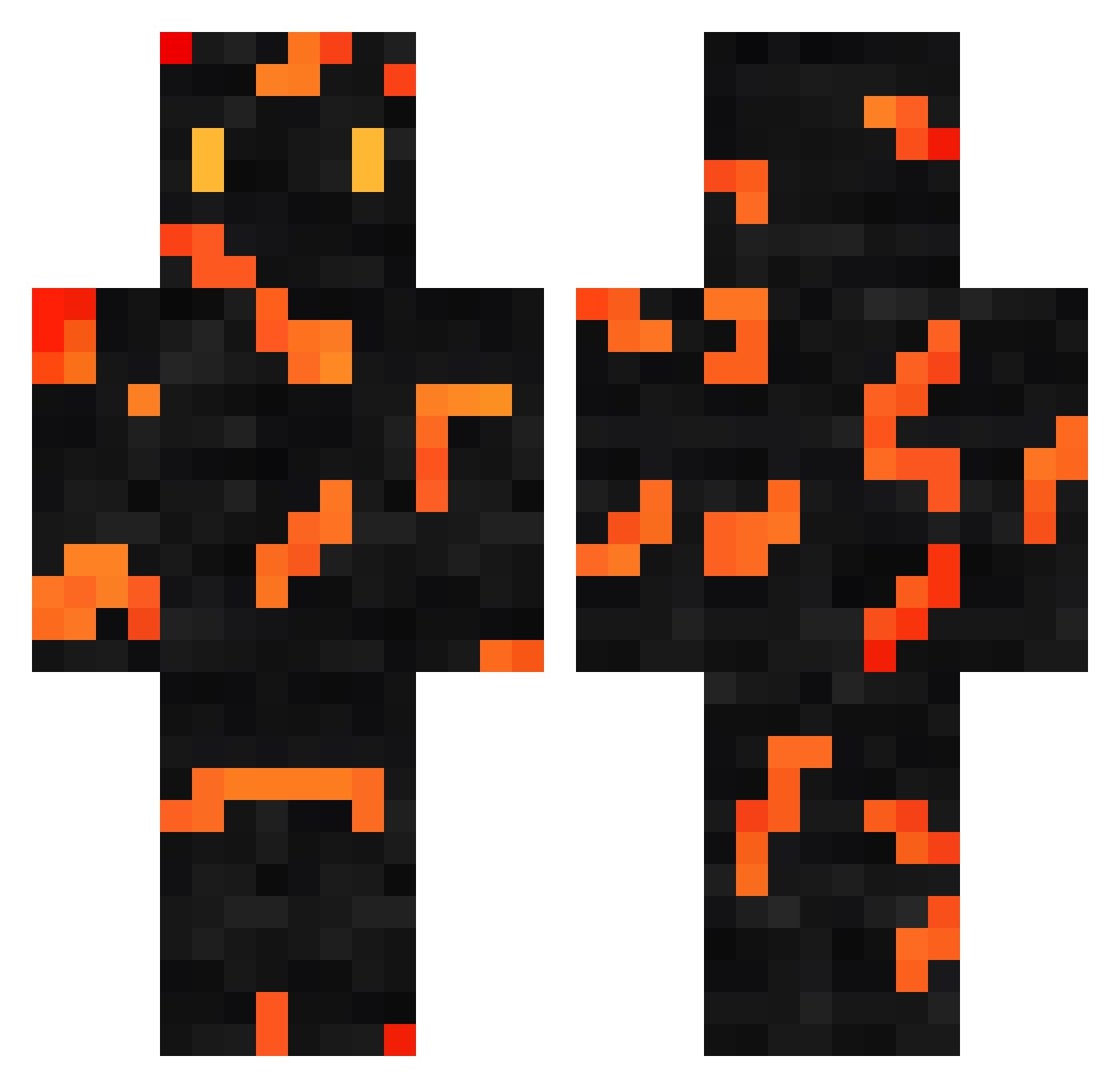 alerrrk Minecraft skin, front and back view