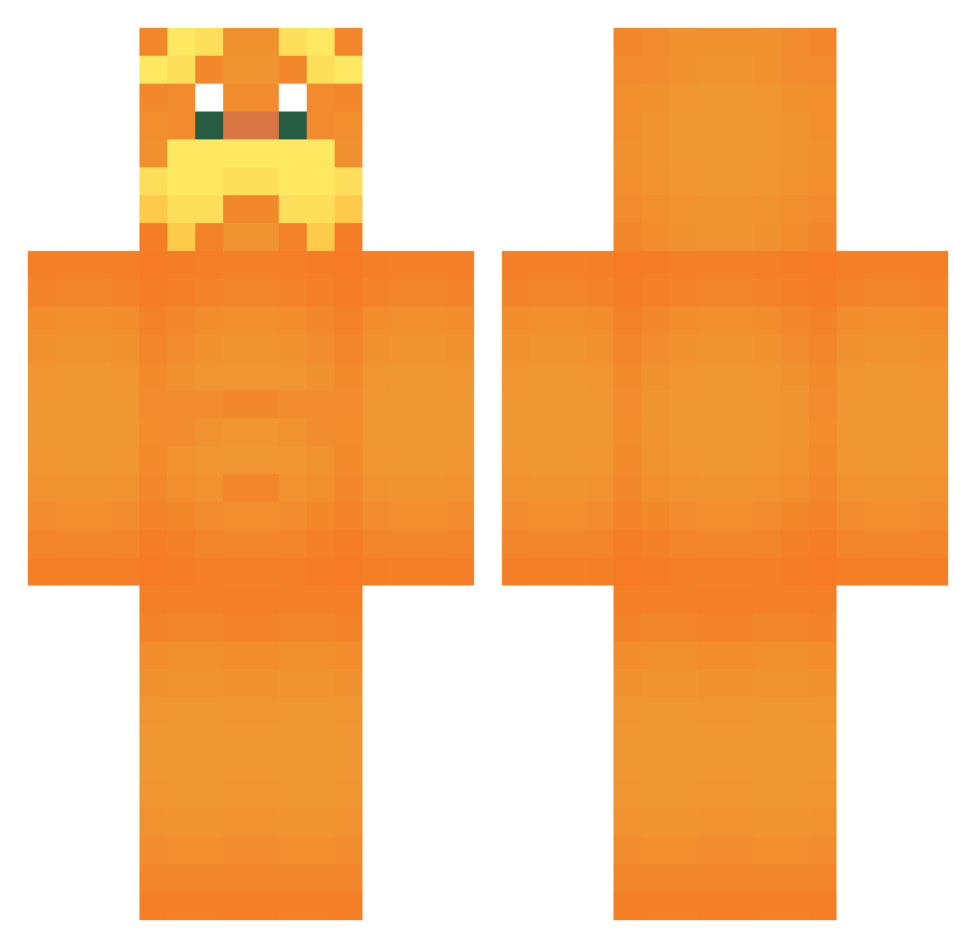 Asthyas Minecraft skin, front and back view