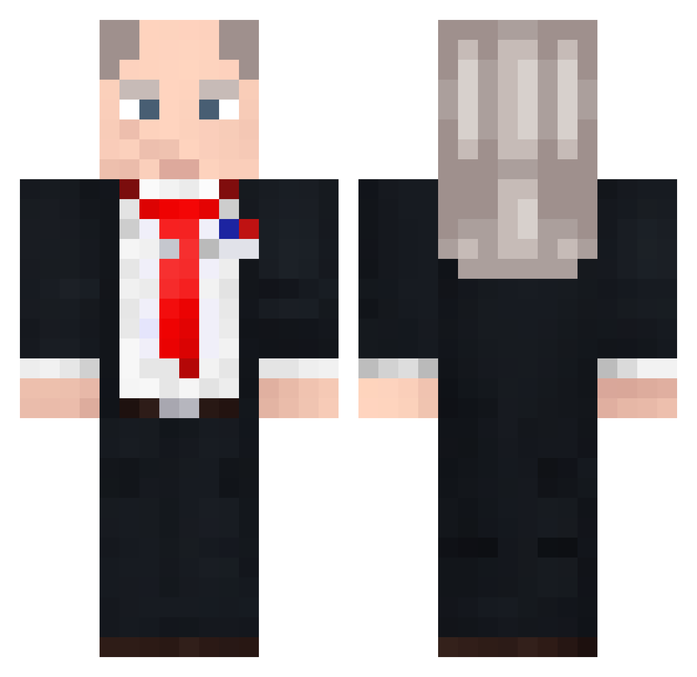 golboly Minecraft skin, front and back view