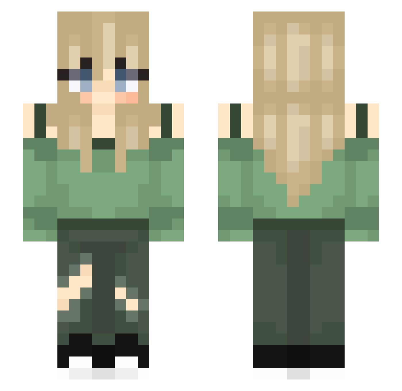 uhmLexi Minecraft skin, front and back view