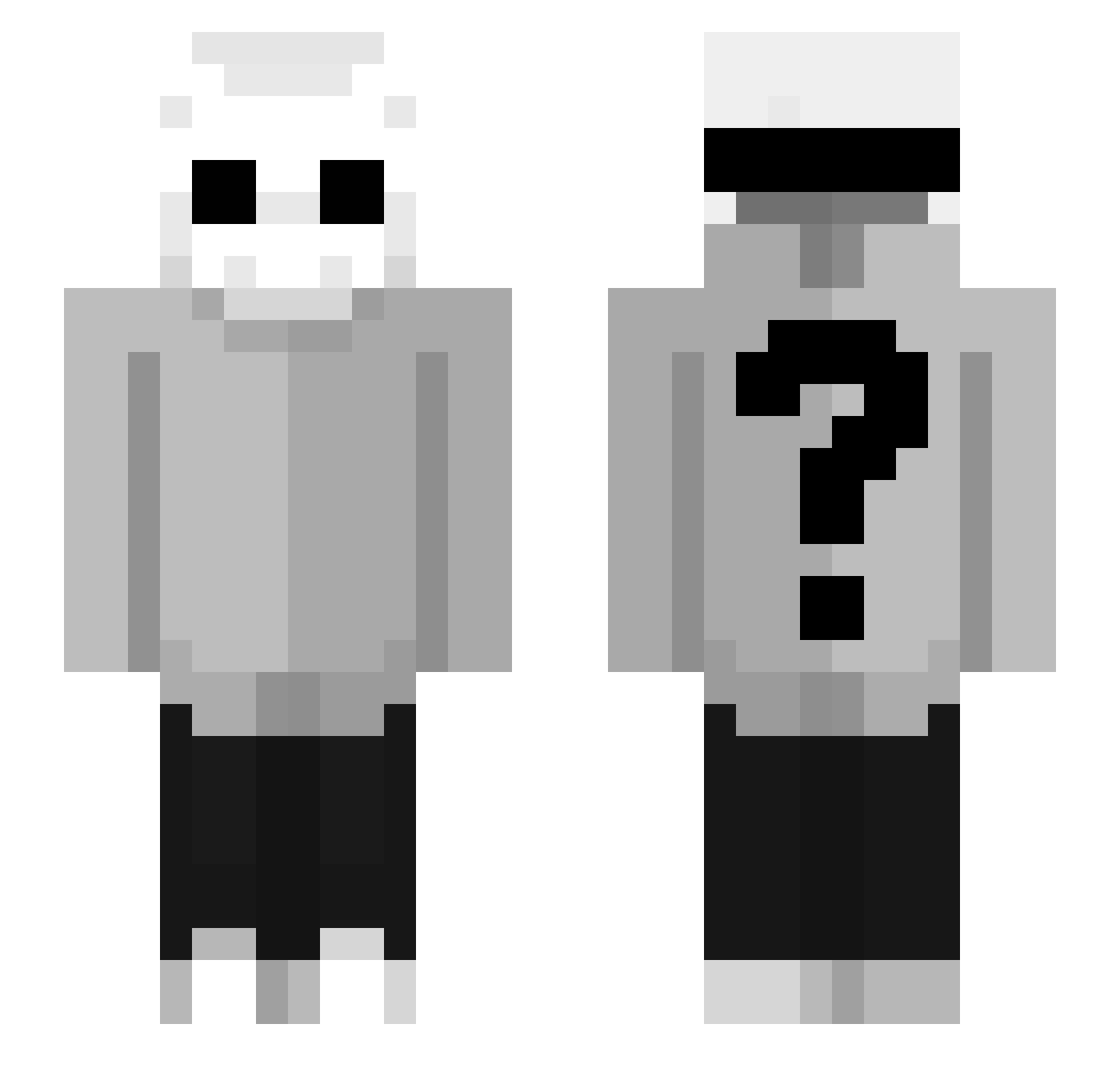 sammchugh Minecraft skin, front and back view