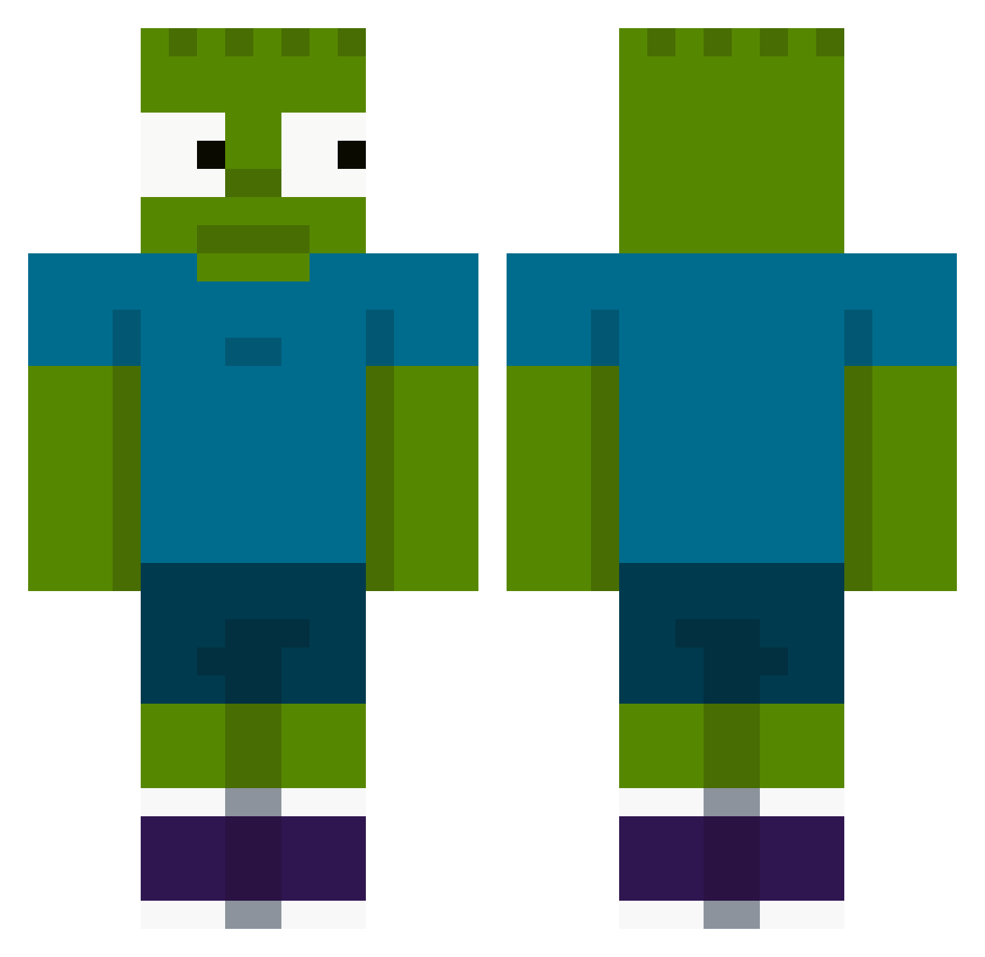 stickmaster217 Minecraft skin, front and back view