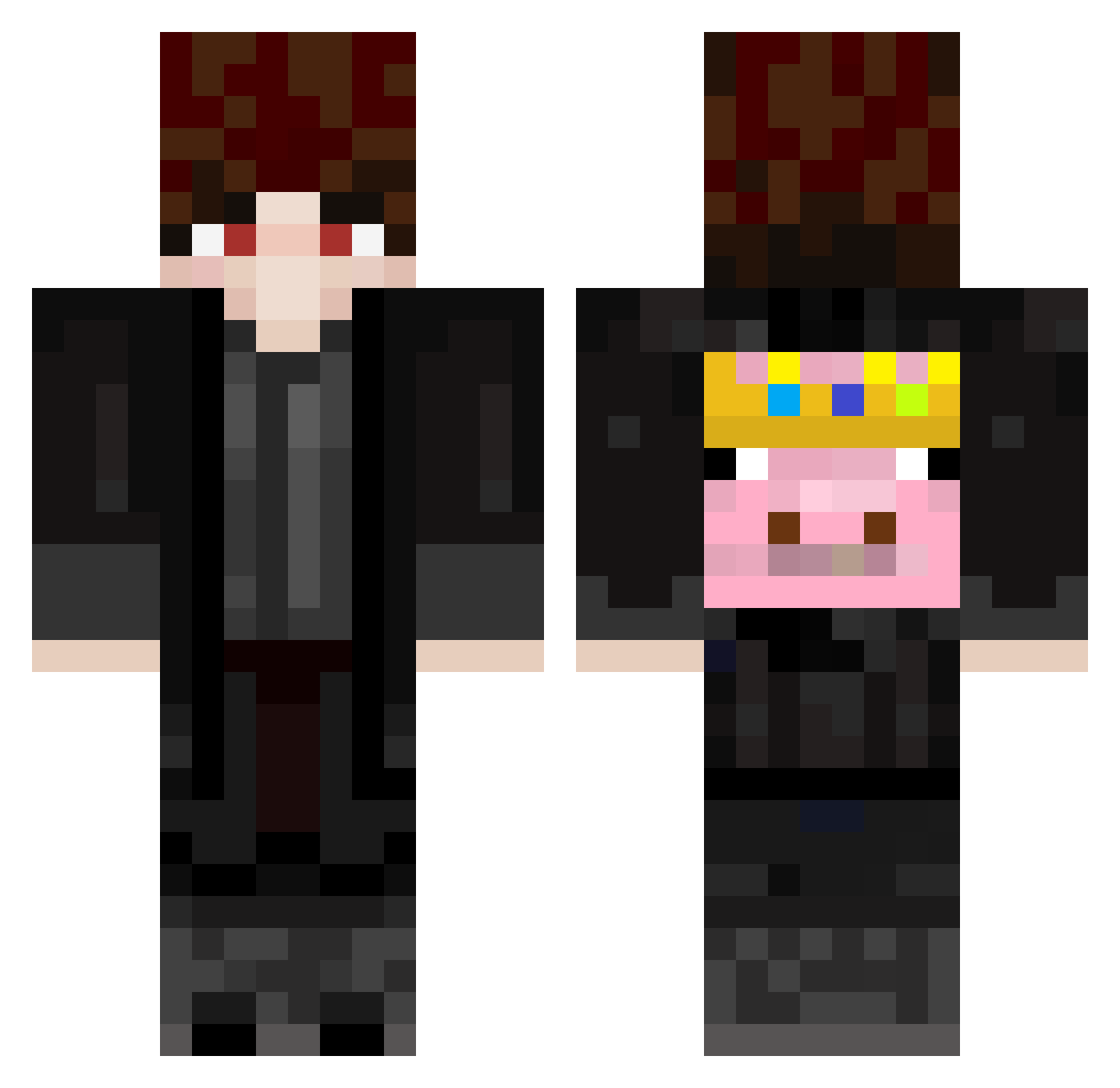 Gabytlou Minecraft skin, front and back view