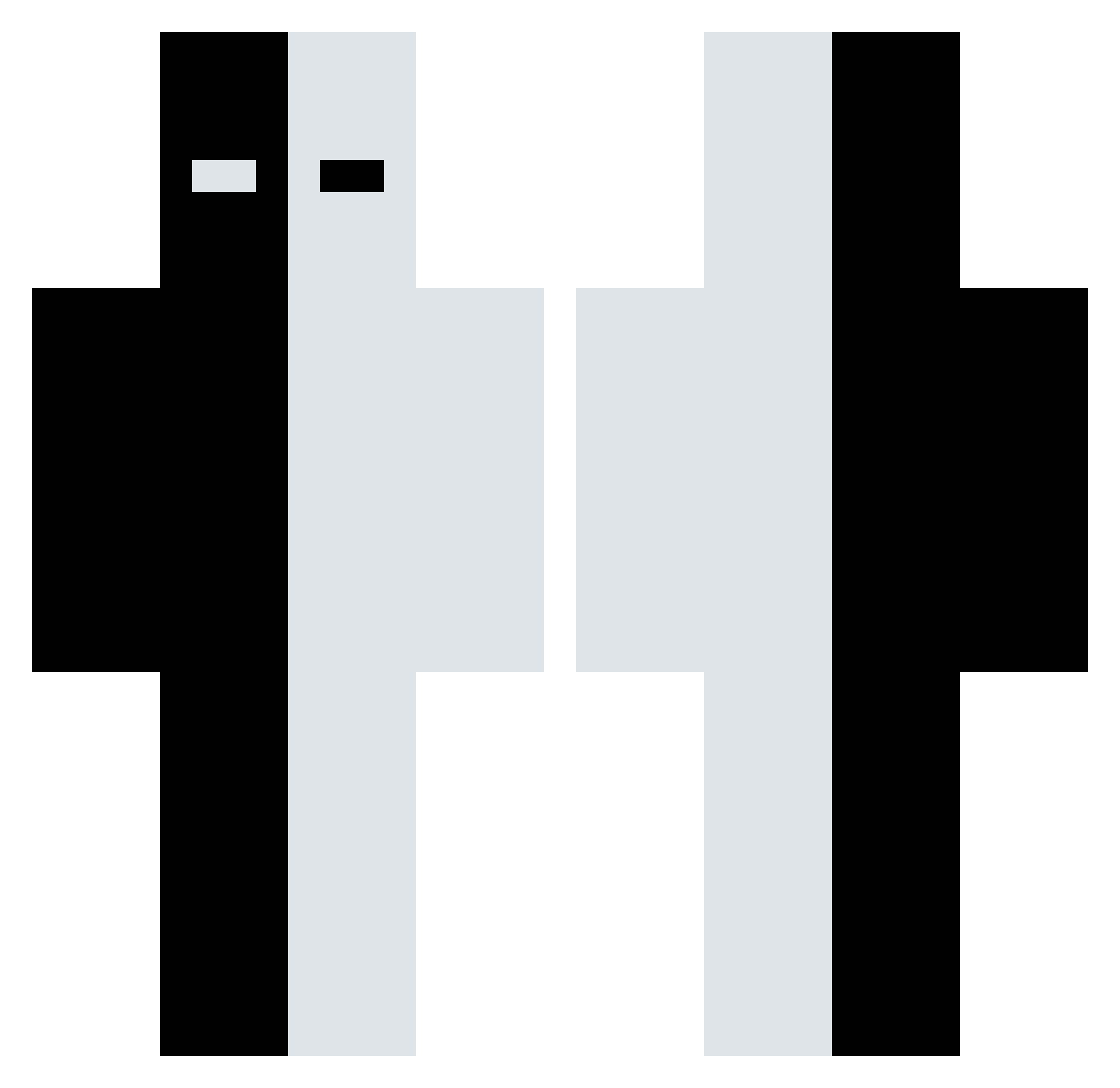 Chickenman13245 Minecraft skin, front and back view