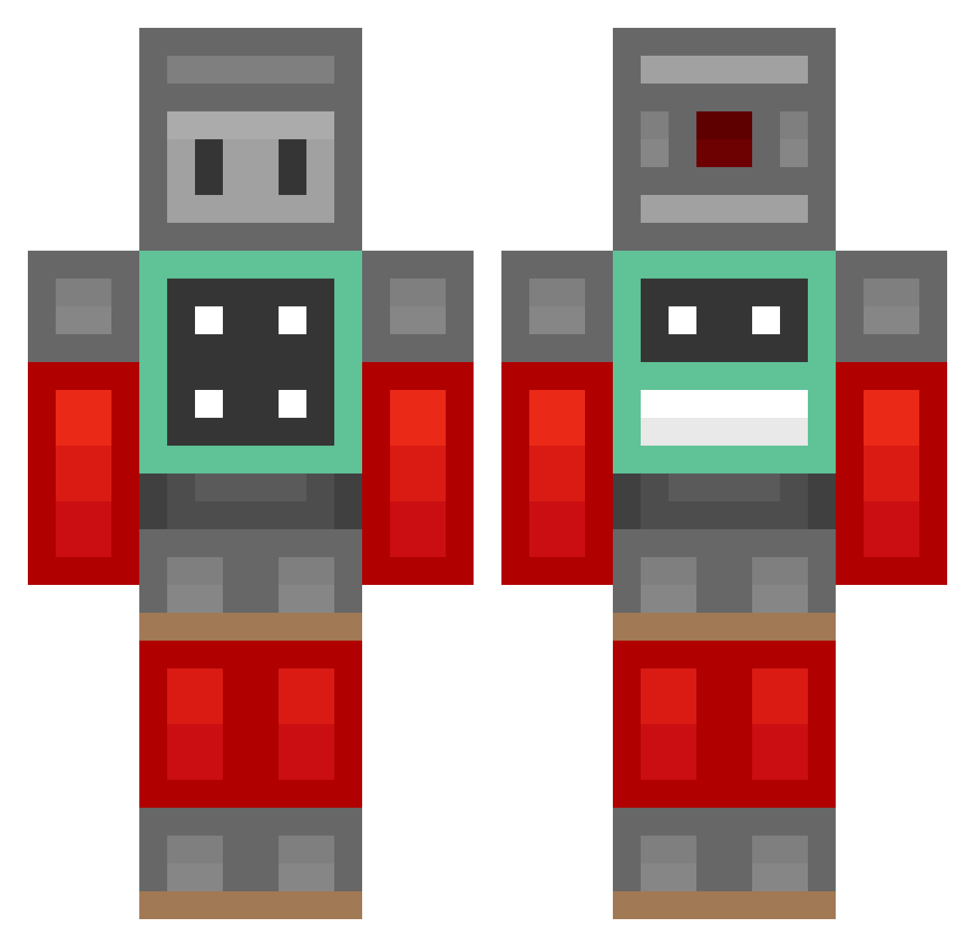 CaptainCognizant Minecraft skin, front and back view