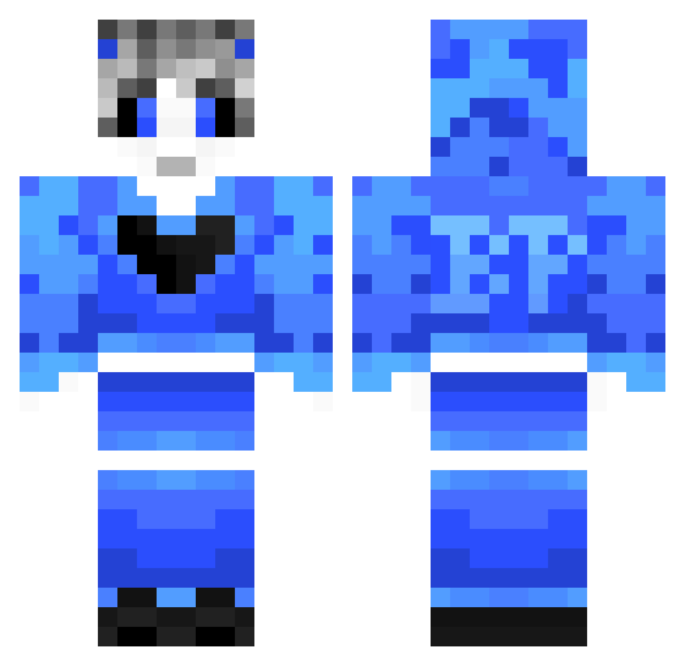 Bizarre_Phantom Minecraft skin, front and back view