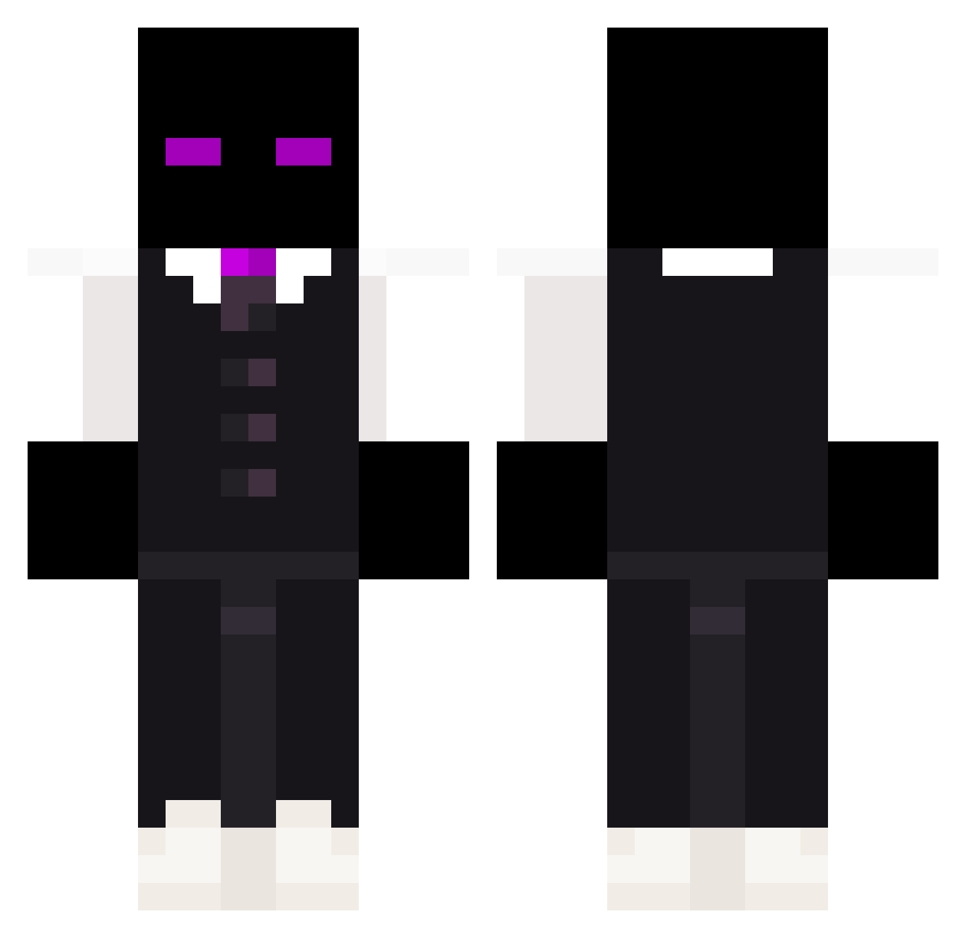 Zithus114 Minecraft skin, front and back view