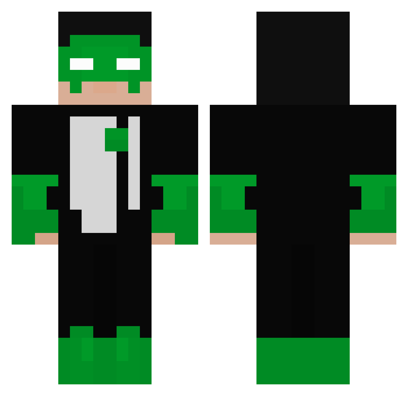 Raphkkkk Minecraft skin, front and back view