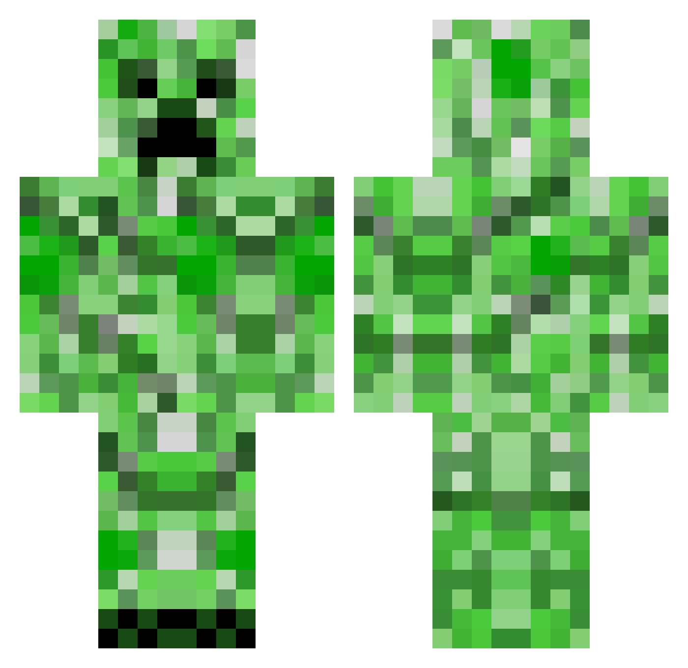 waaksss Minecraft skin, front and back view