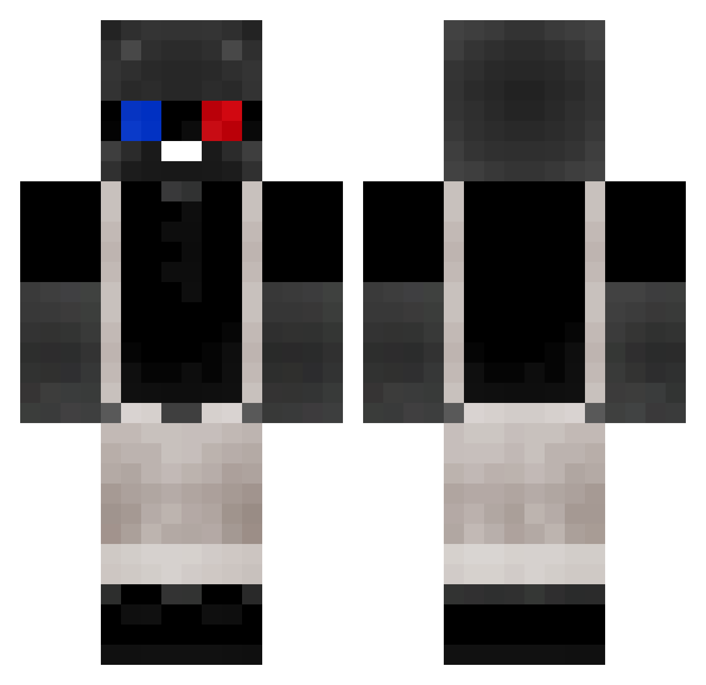 zLocaShow_ Minecraft skin, front and back view