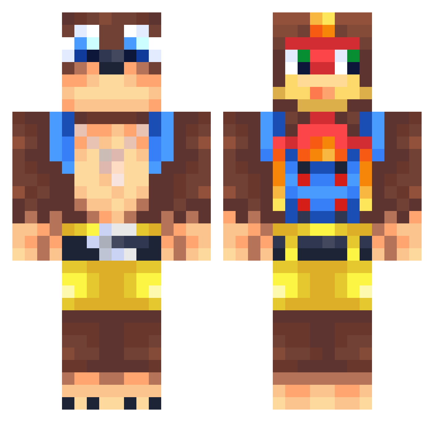 Ravioli9562 Minecraft skin, front and back view