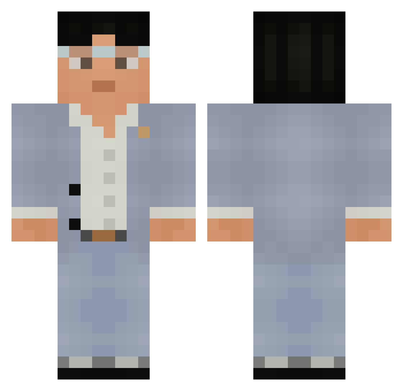 shurikek3990 Minecraft skin, front and back view