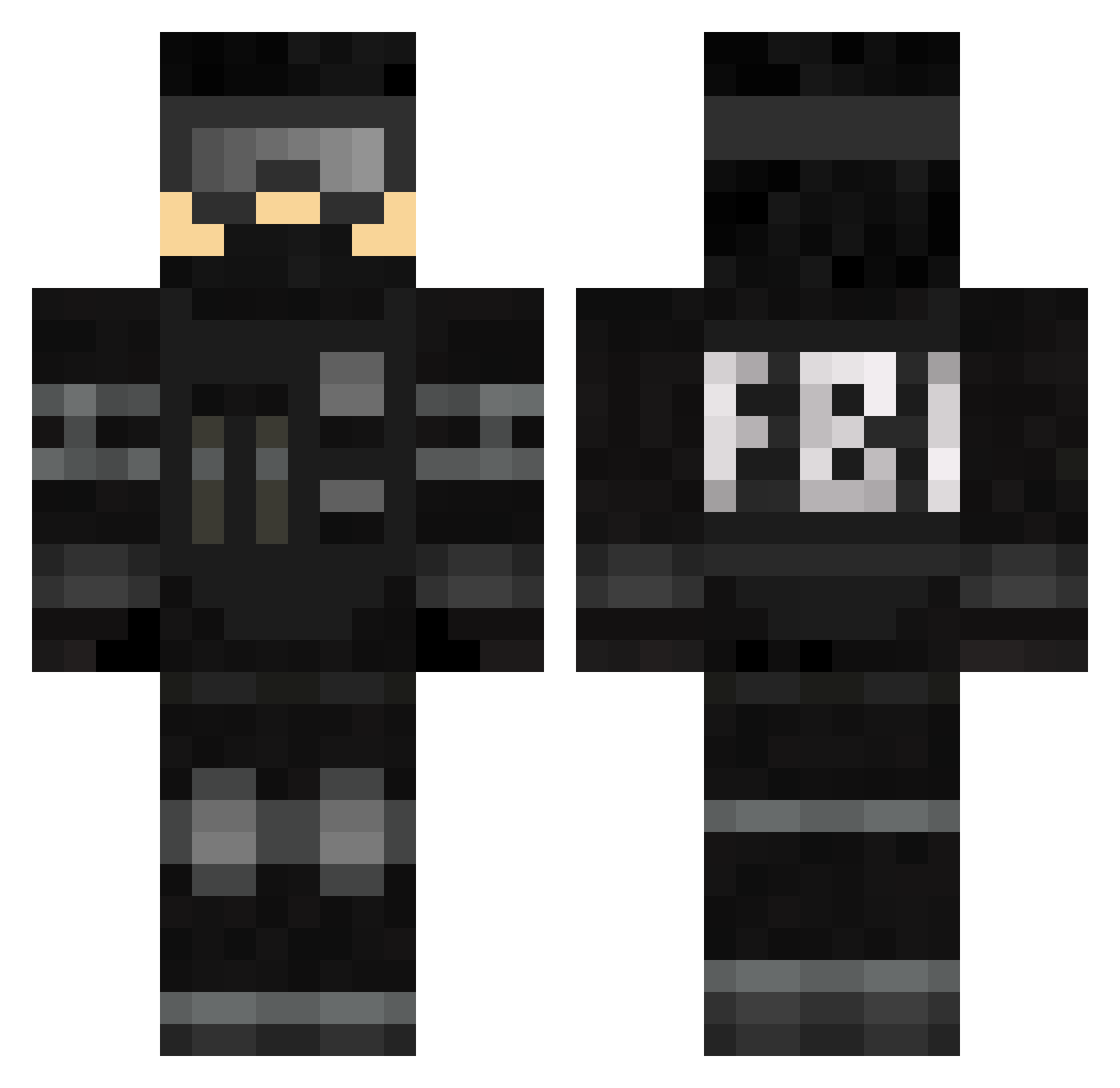 Krepter Minecraft skin, front and back view