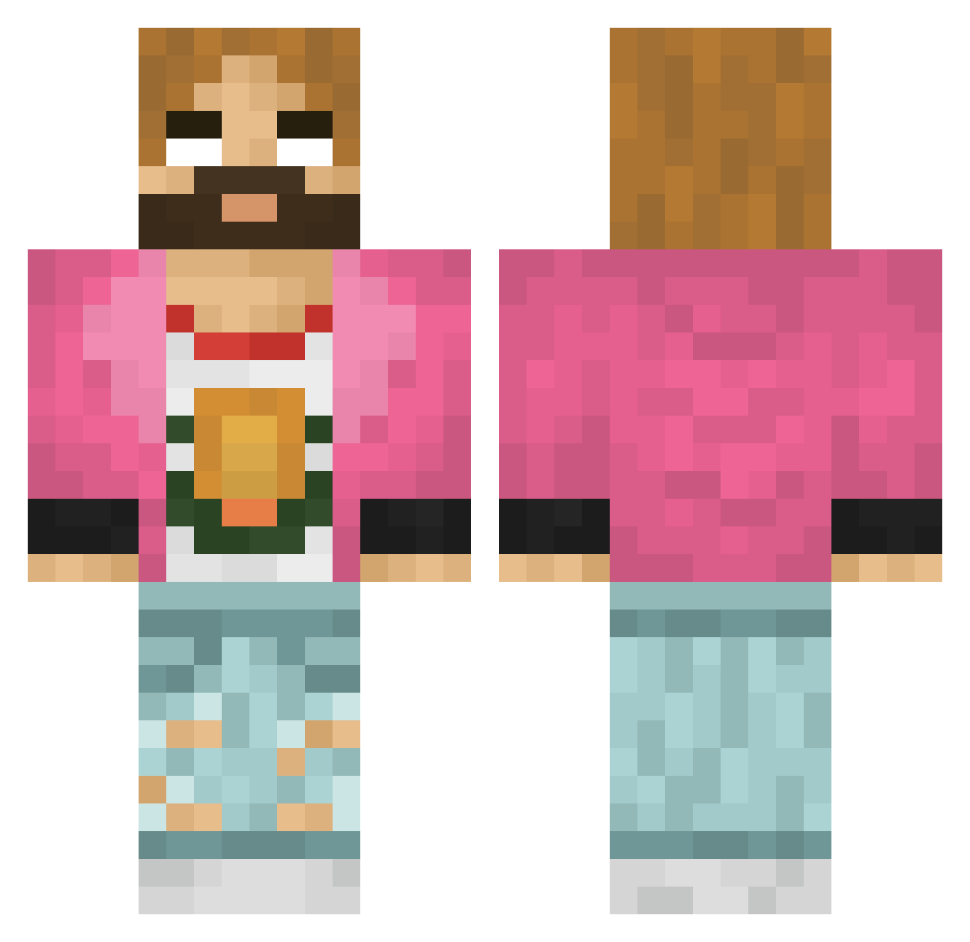 CamTheLadMC Minecraft skin, front and back view