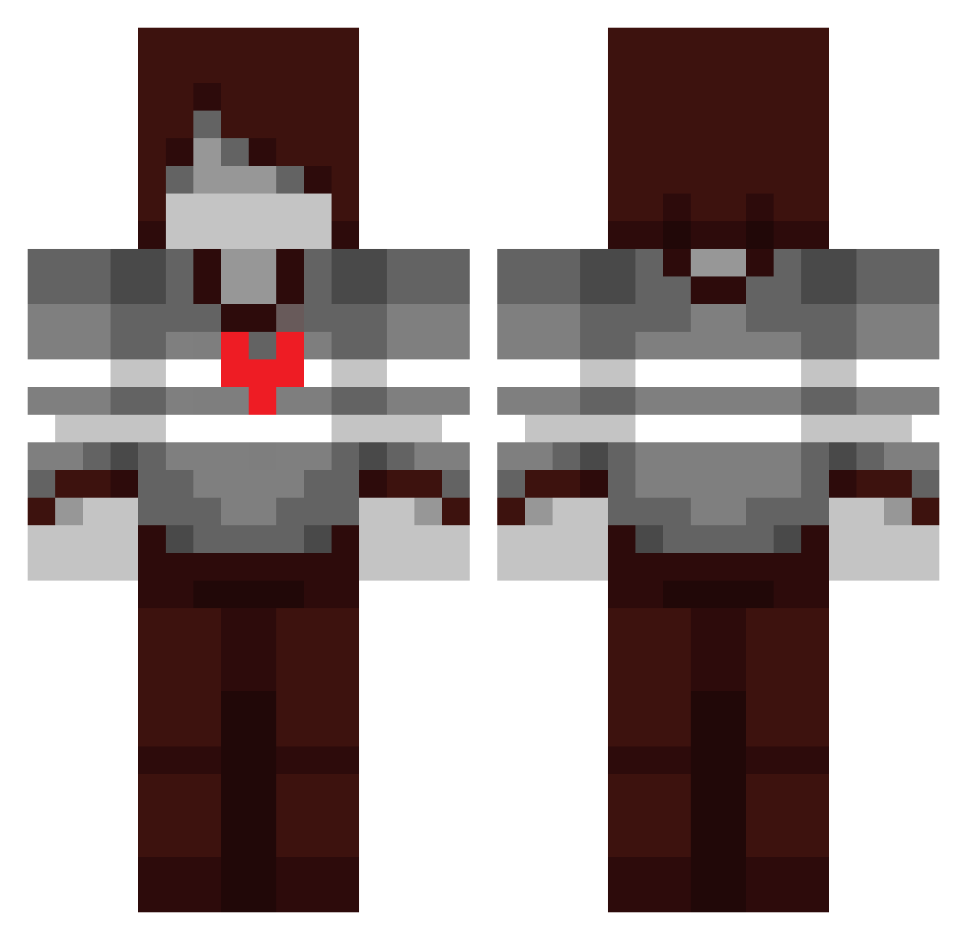 TheInaccurateOne Minecraft skin, front and back view