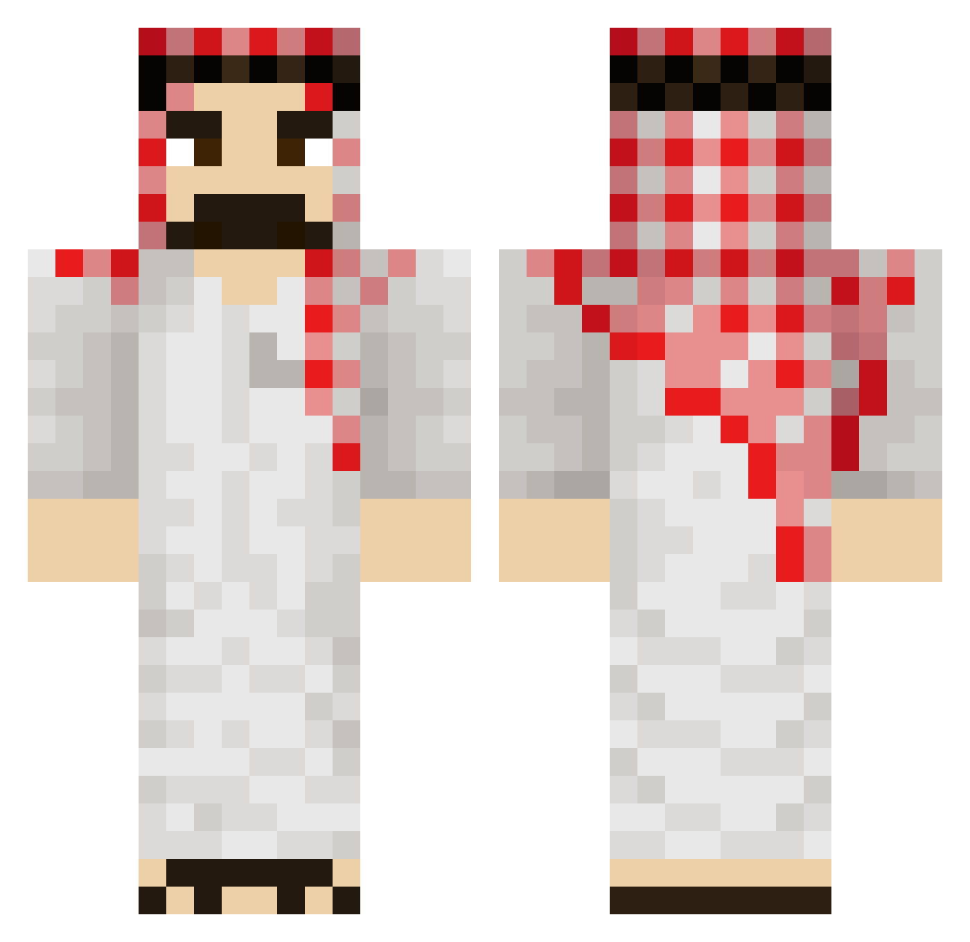 ShyAHH Minecraft skin, front and back view