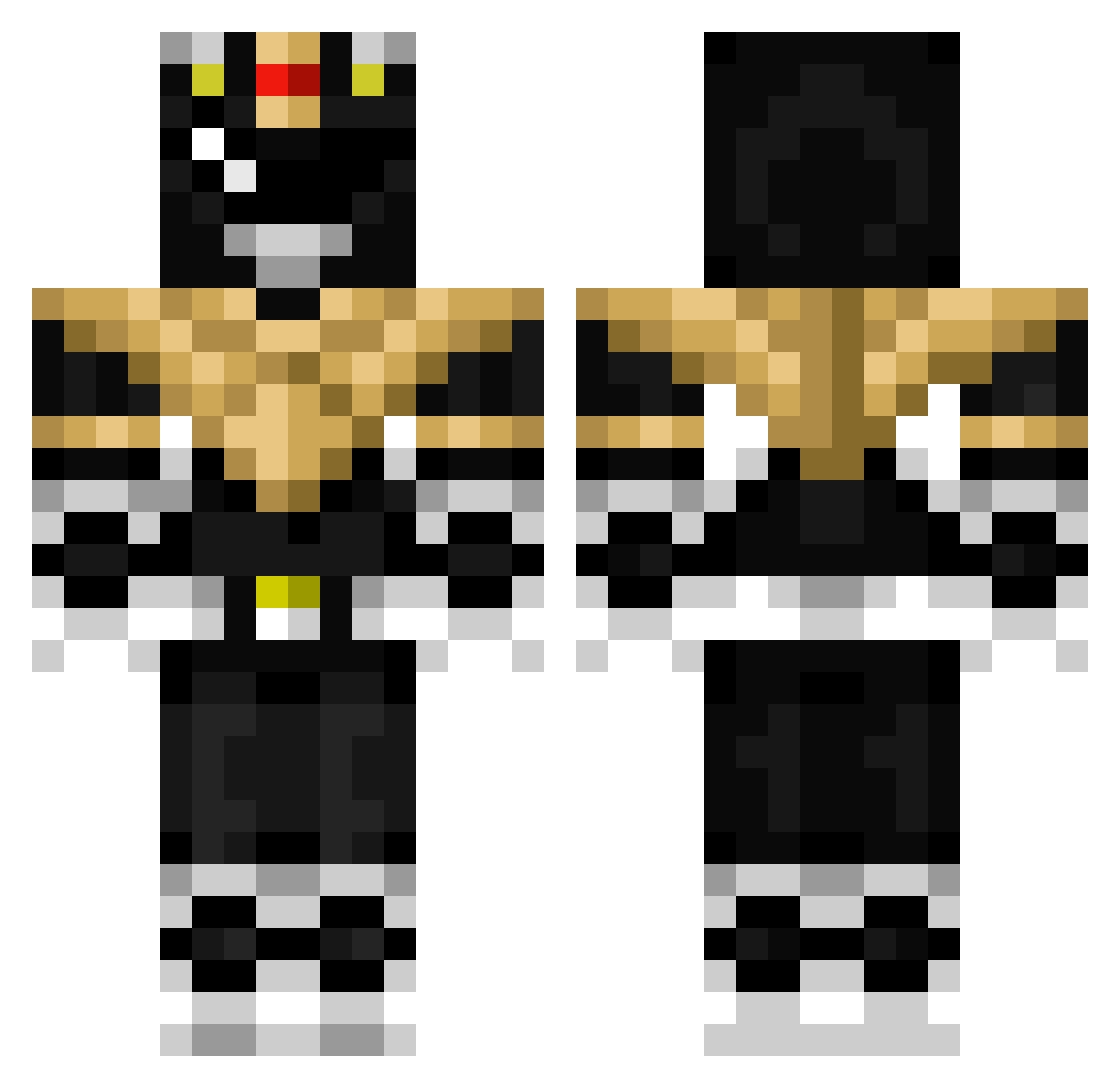 WT15 Minecraft skin, front and back view