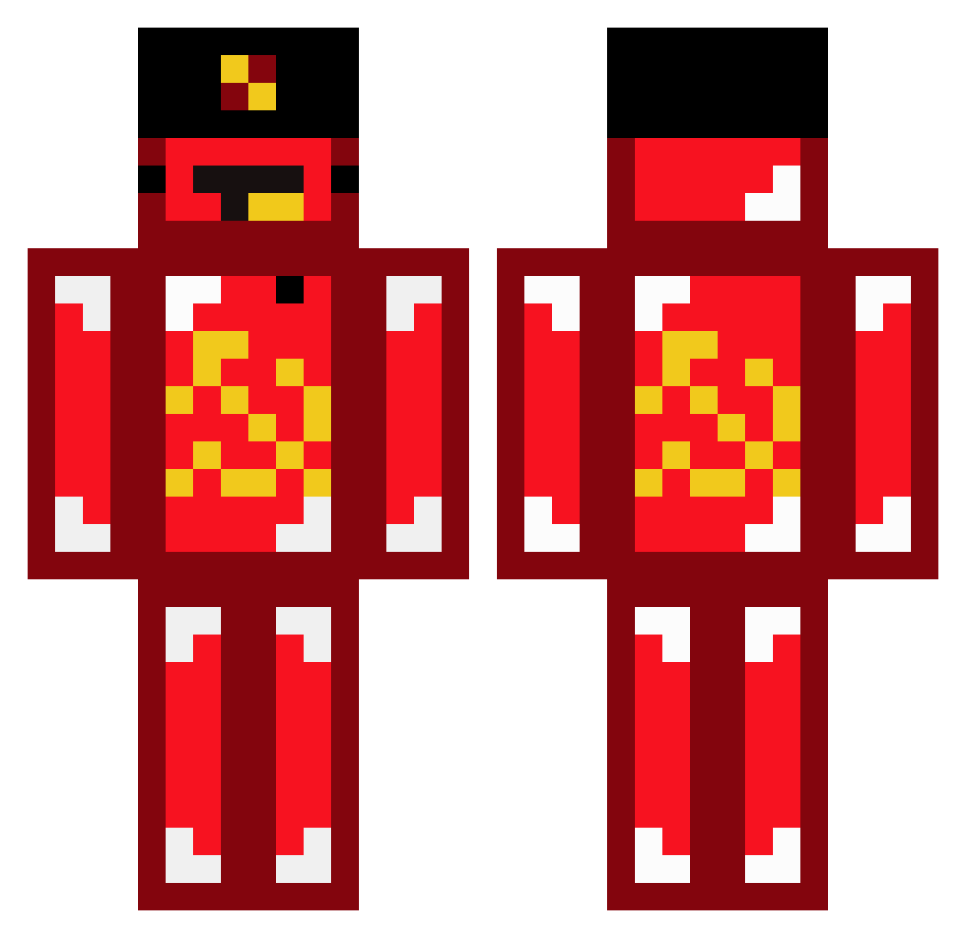 MemeDealer_ Minecraft skin, front and back view