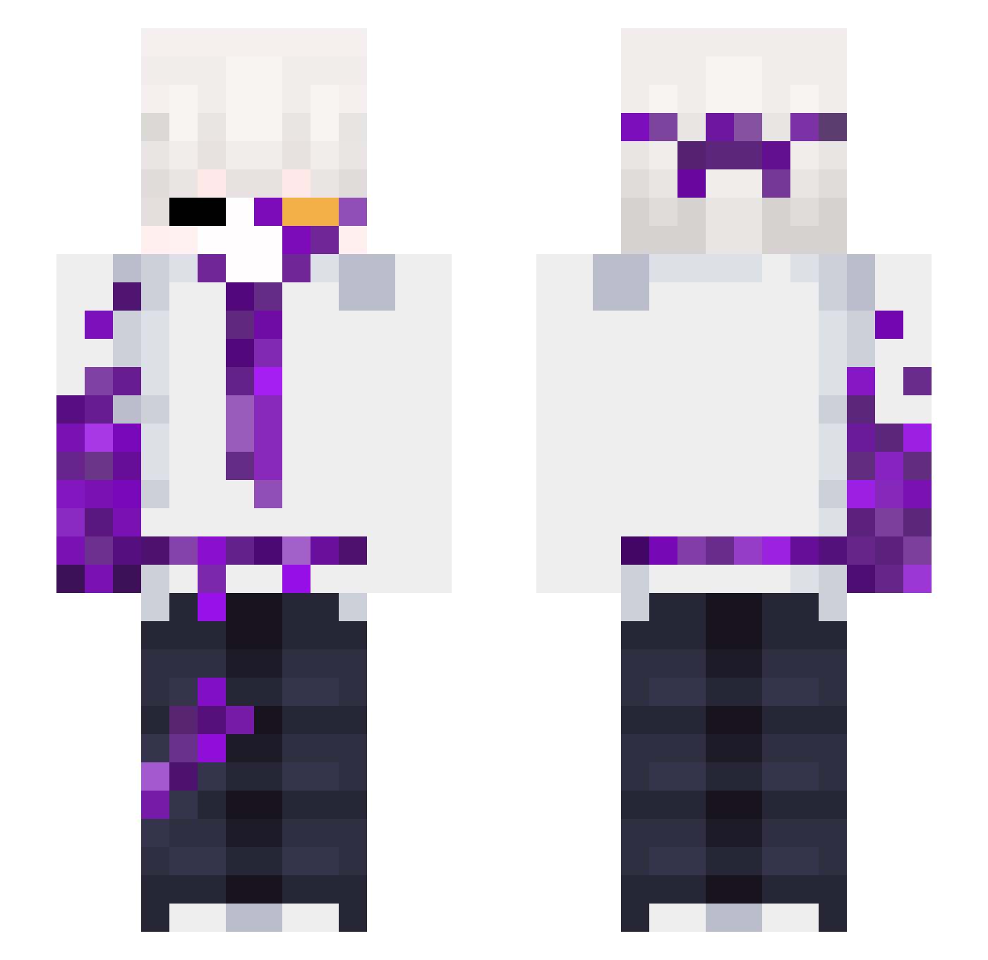 adrerw1234 Minecraft skin, front and back view
