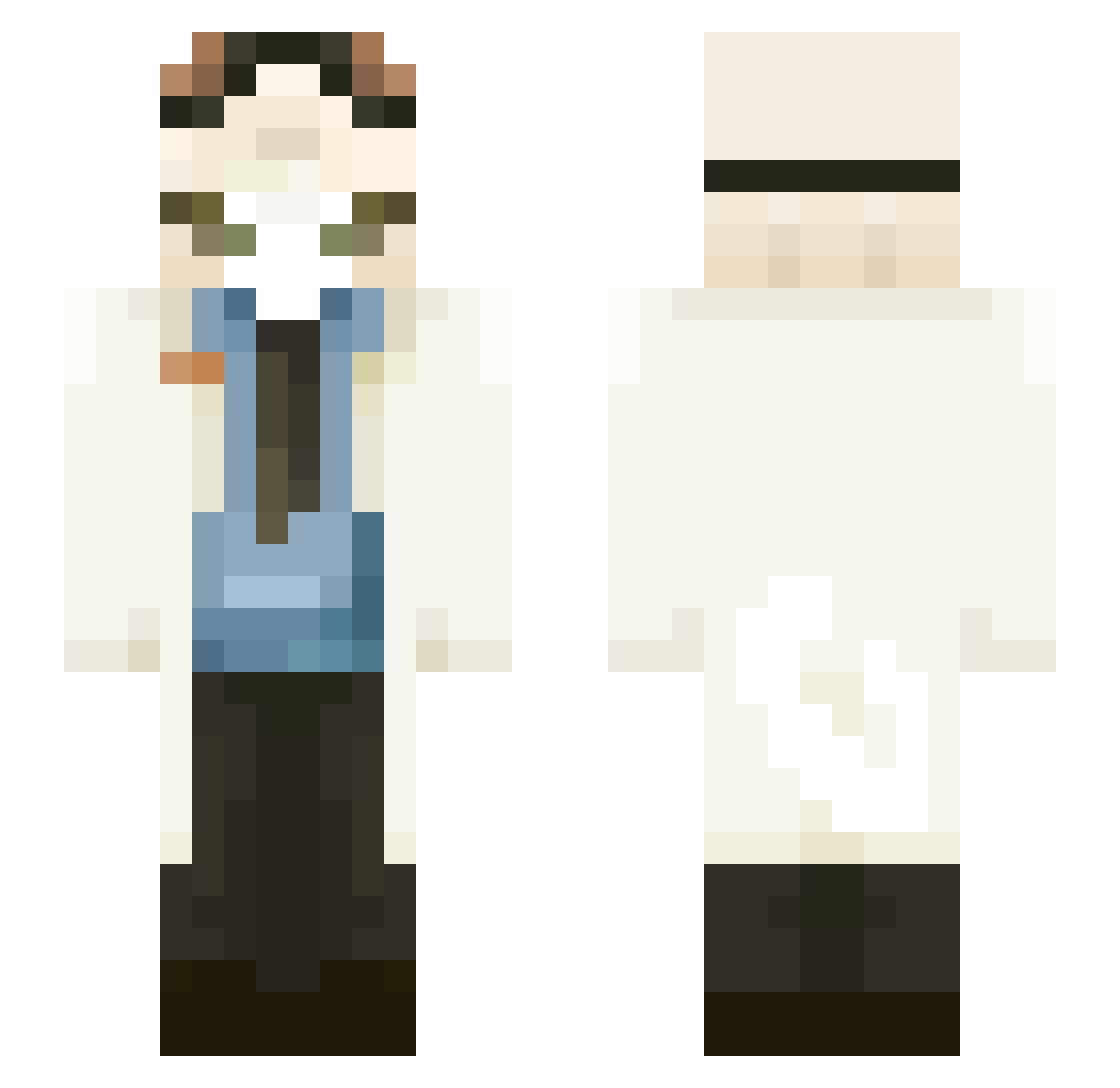 poyompoo Minecraft skin, front and back view