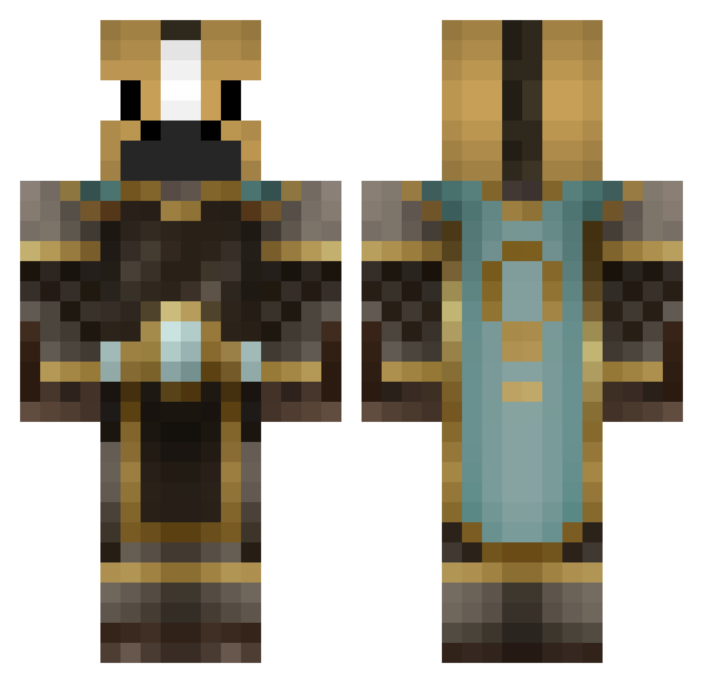 zPonymon Minecraft skin, front and back view