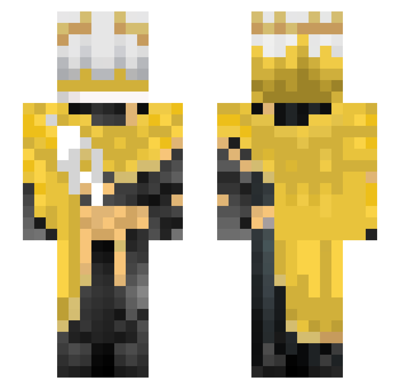 Fallenxcd Minecraft skin, front and back view