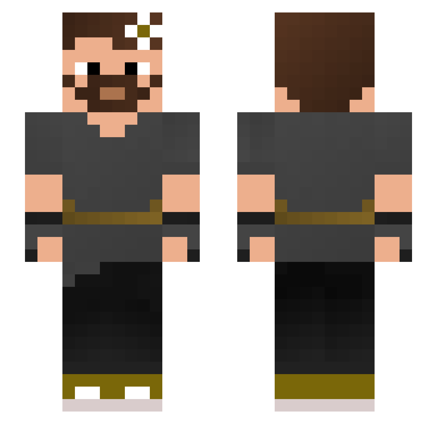 Malitowesh Minecraft skin, front and back view