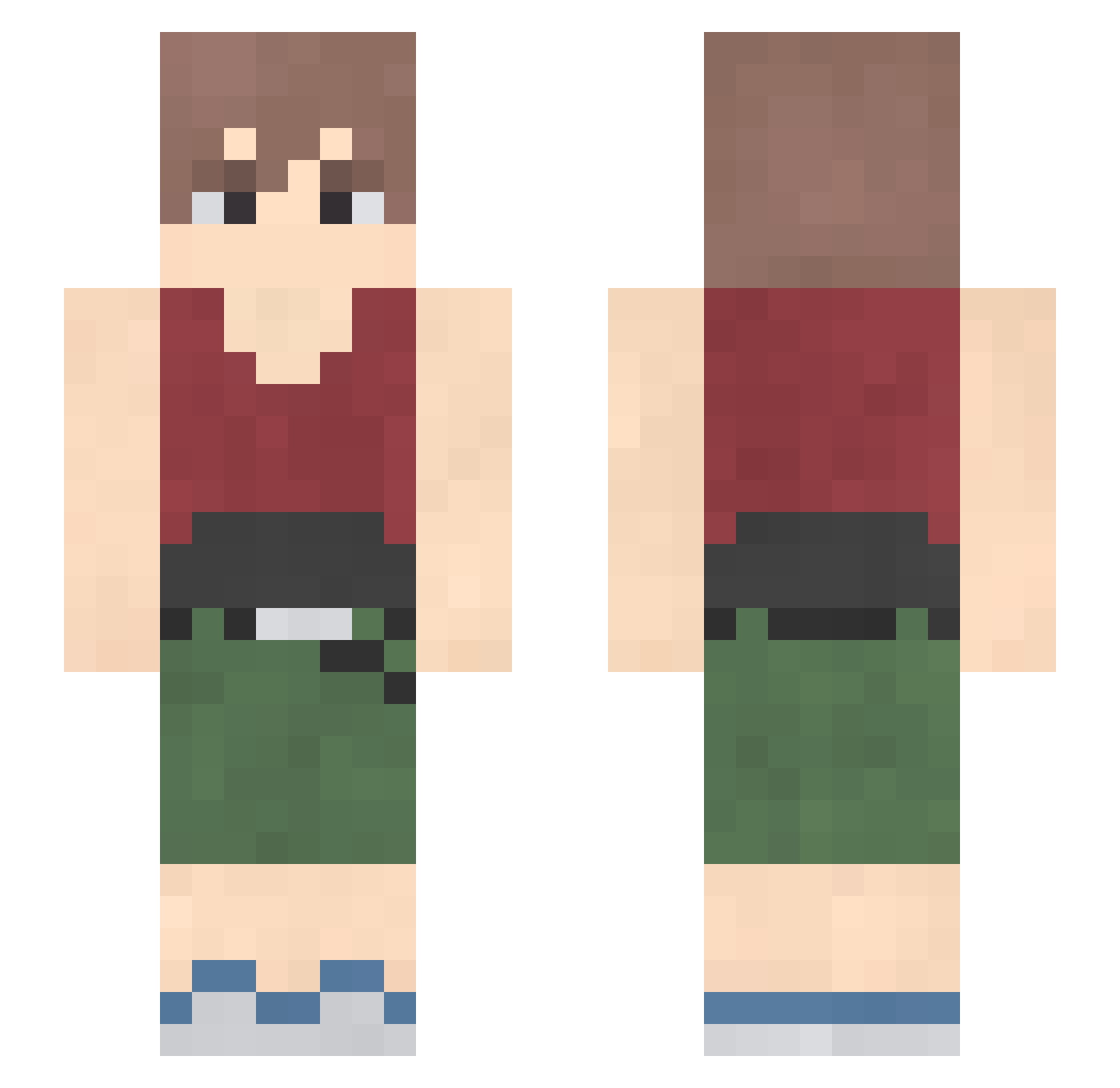 Chiapas Minecraft skin, front and back view