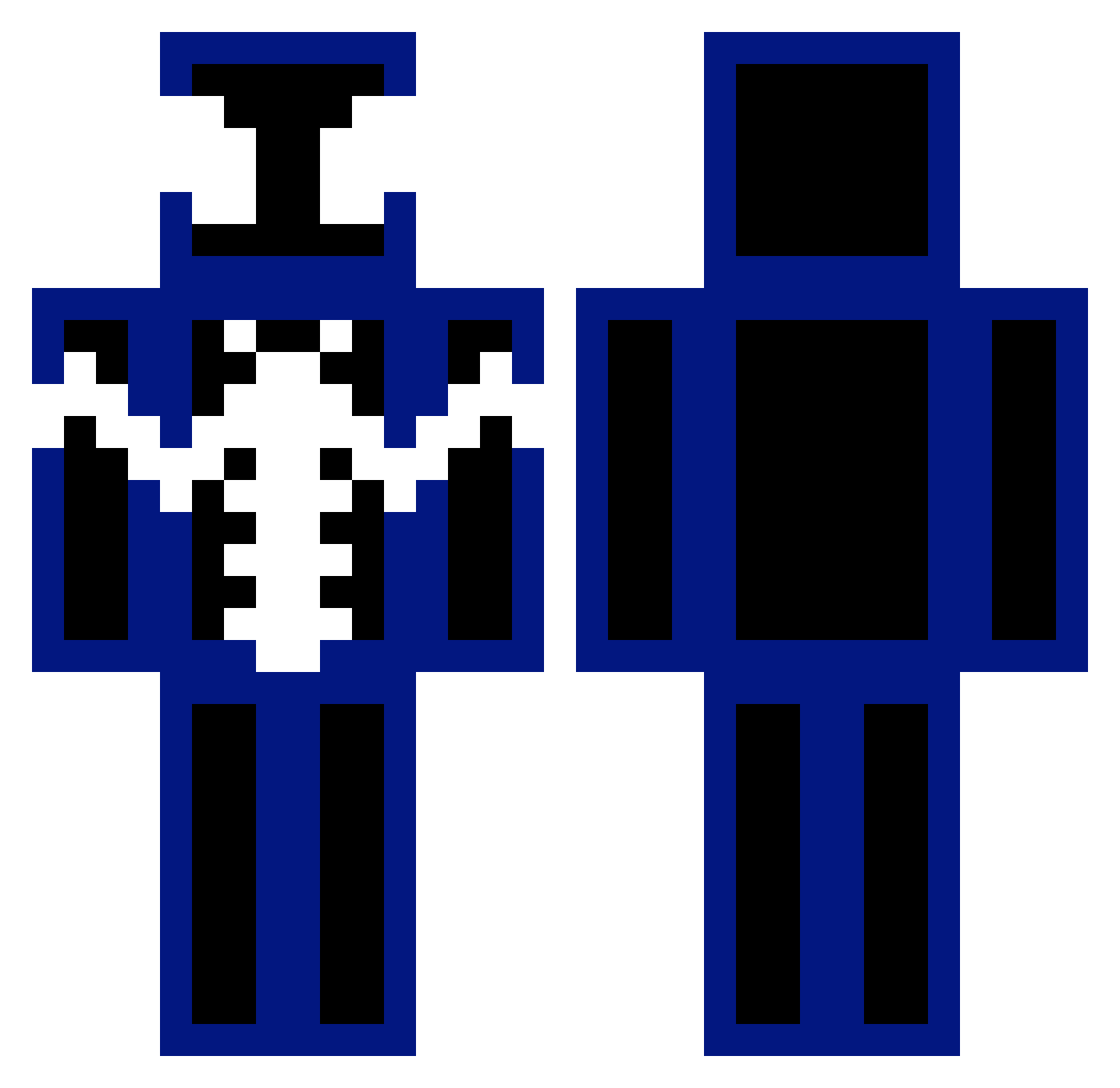 GHOST12312 Minecraft skin, front and back view