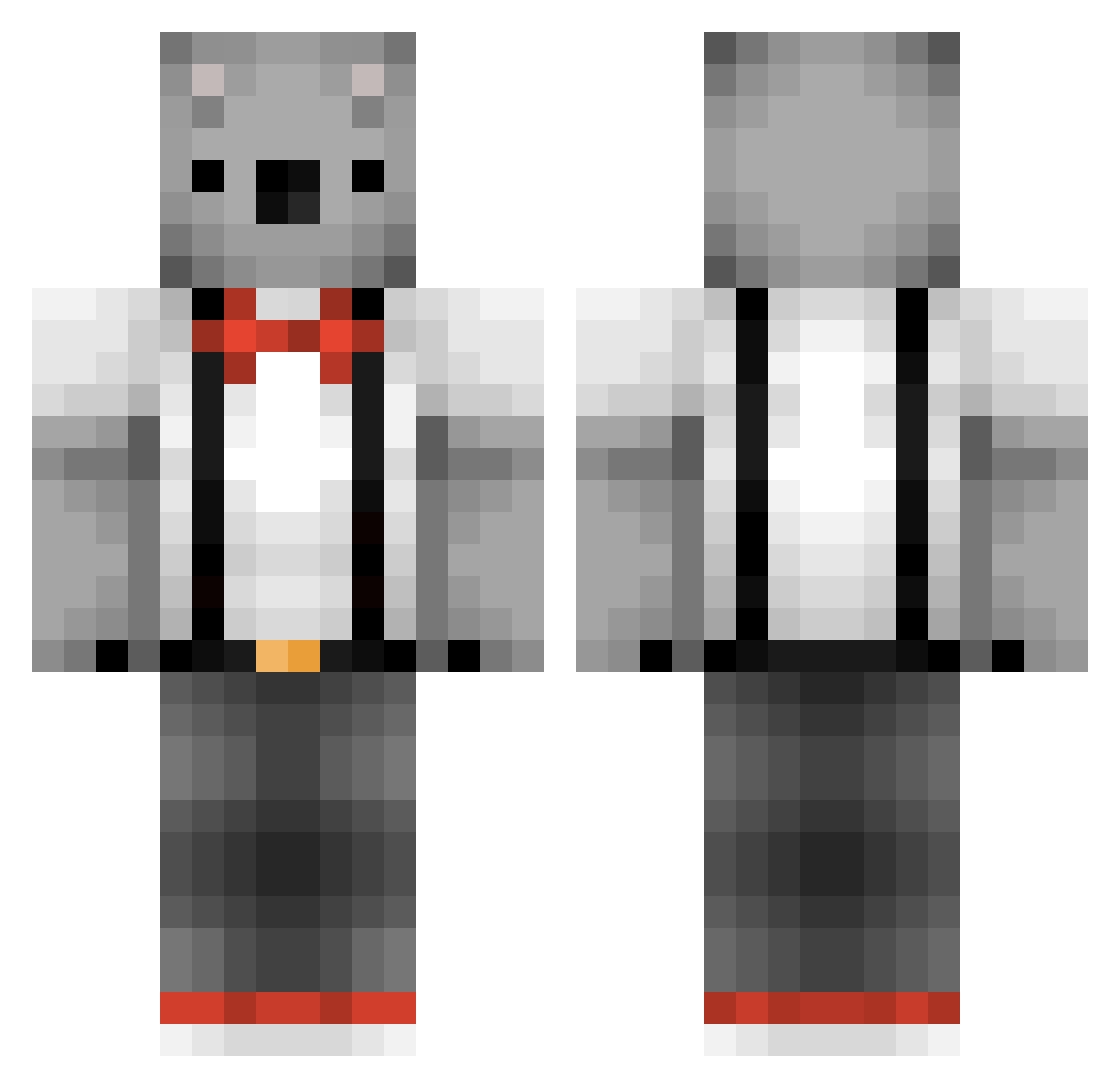 KaempeJadder Minecraft skin, front and back view