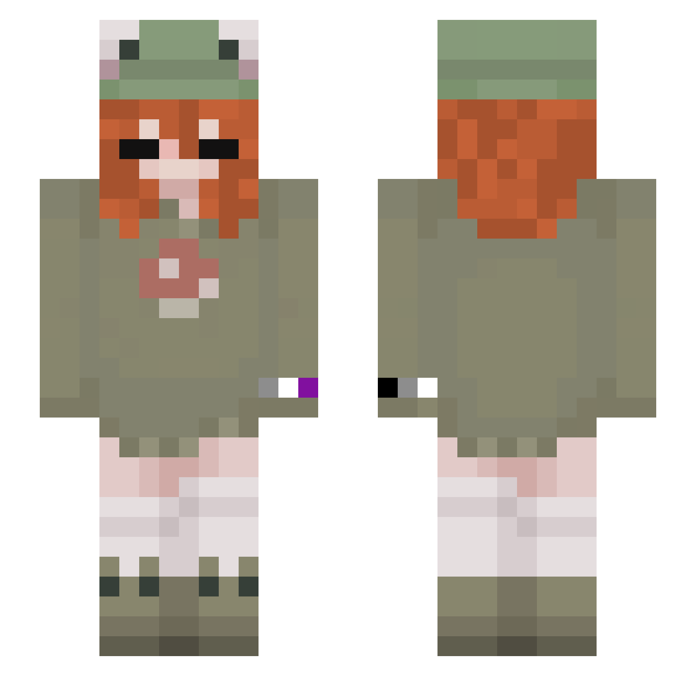 SkySoarer_ Minecraft skin, front and back view