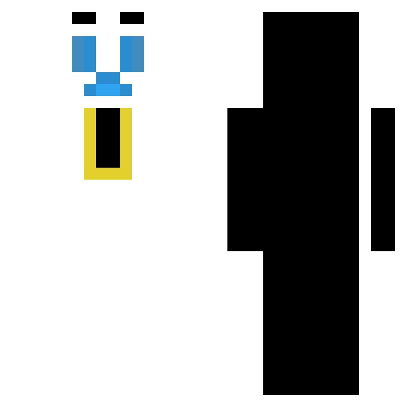 bnyIsMyLove Minecraft skin, front and back view