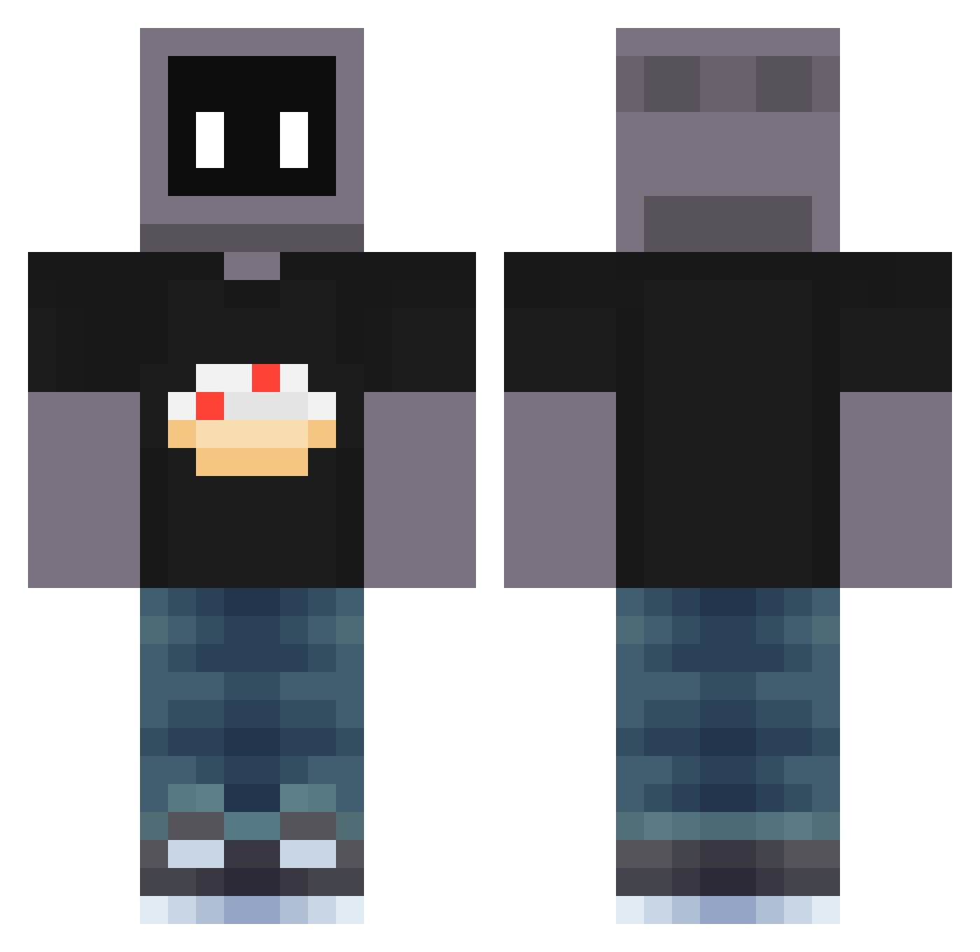 Andreevd Minecraft skin, front and back view