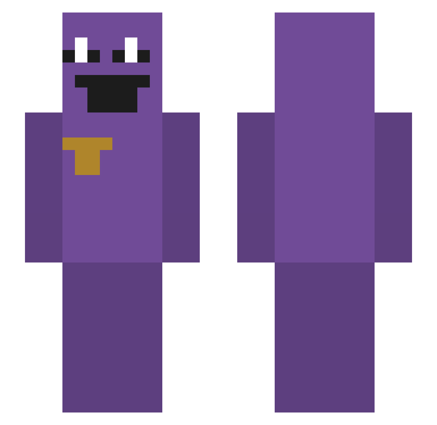 Despairio Minecraft skin, front and back view